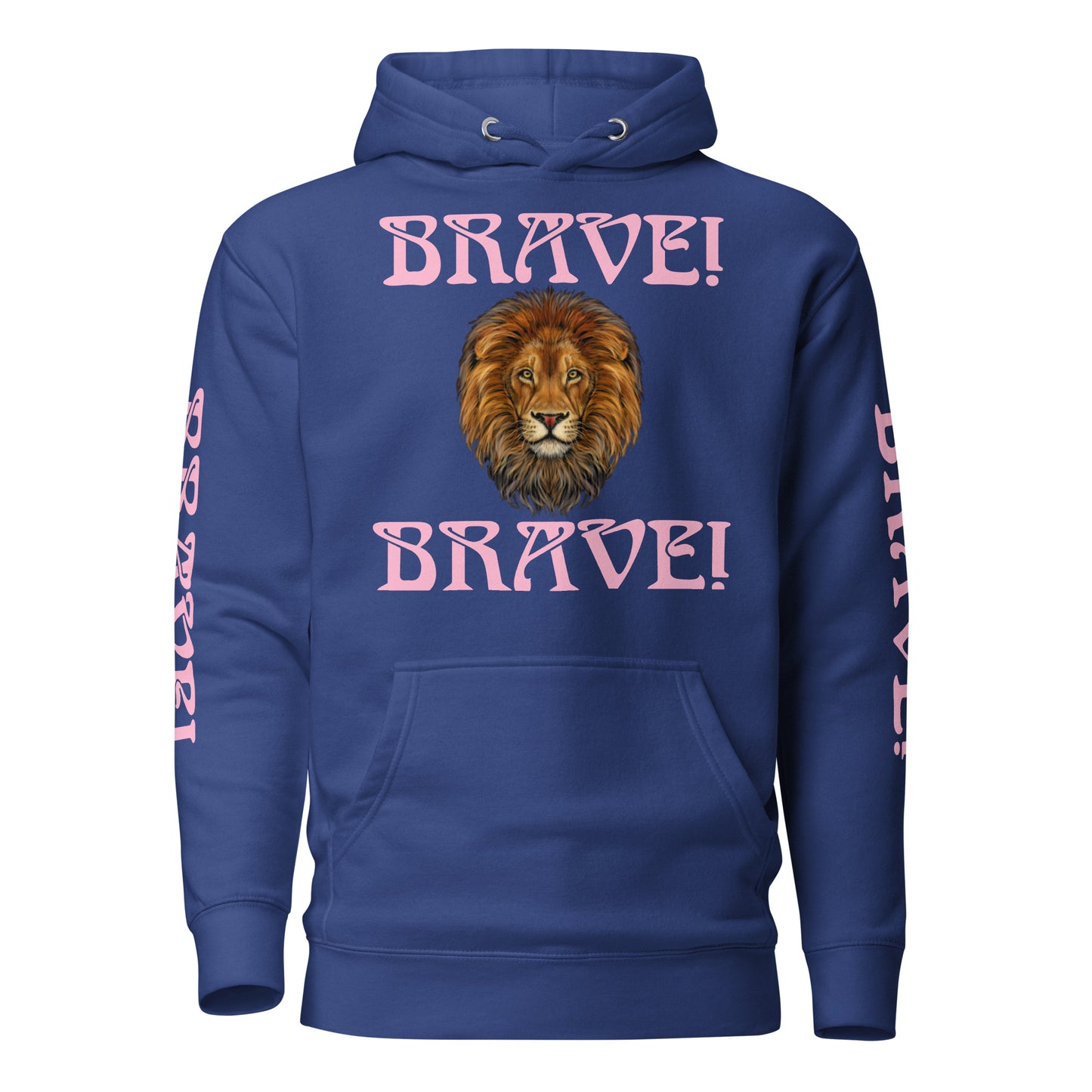 “BRAVE”Unisex Hoodie W/Double Cotton Candy Font