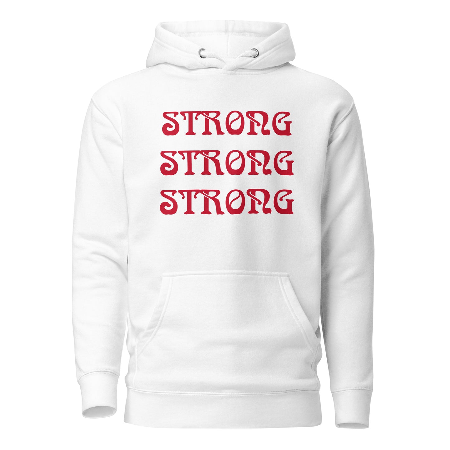 “STRONG”Unisex Hoodie W/Triple Red Font