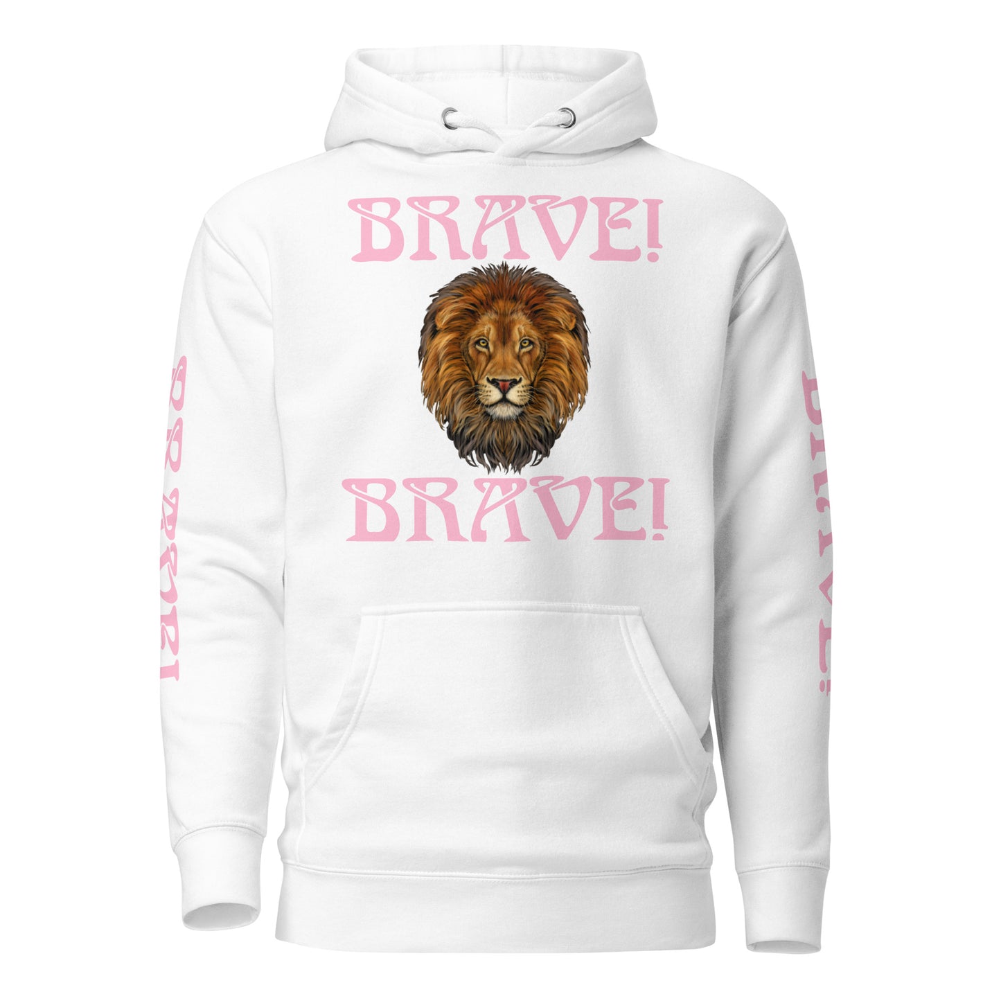 “BRAVE”Unisex Hoodie W/Double Cotton Candy Font