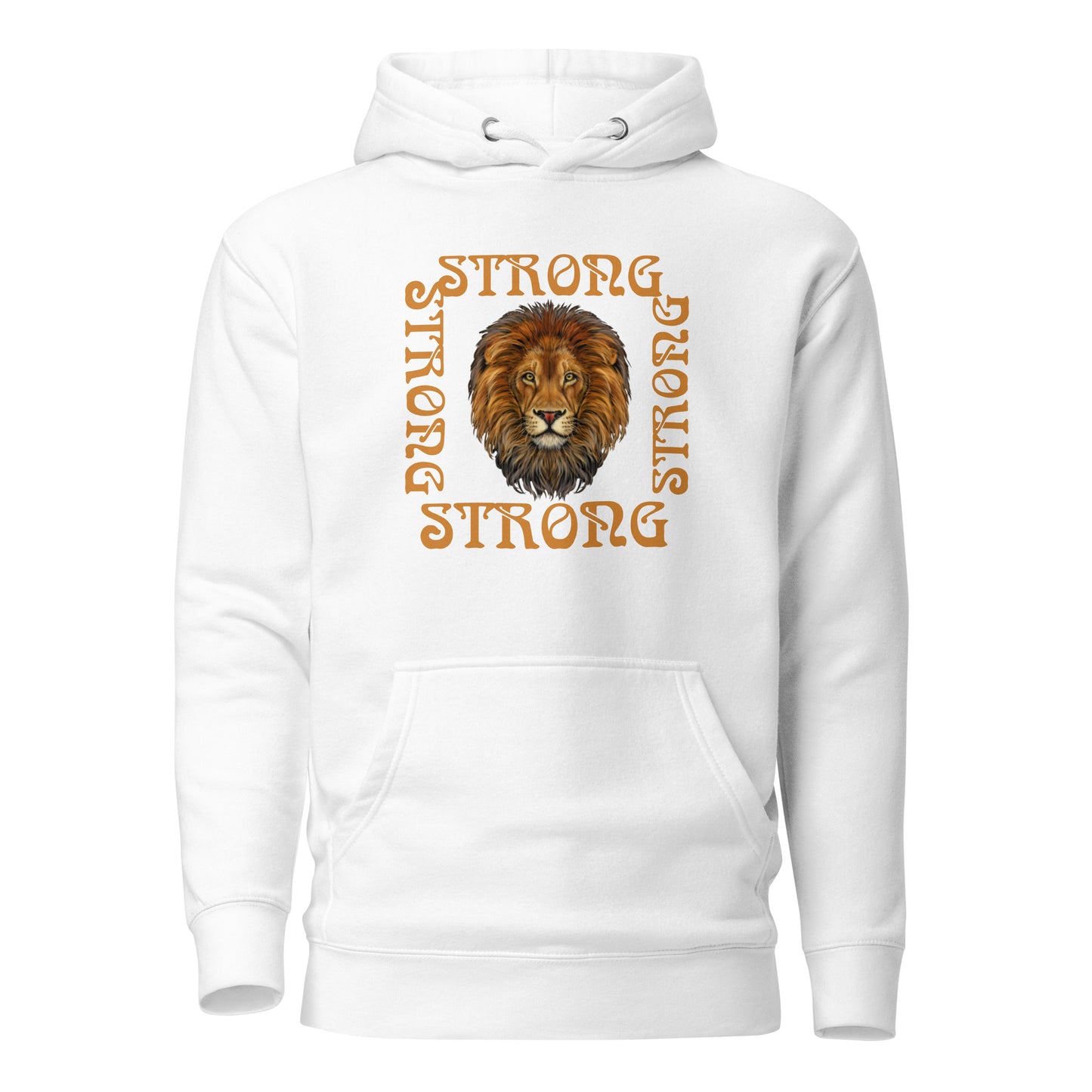 “STRONG”SQUARE Unisex Hoodie W/Bronze Font
