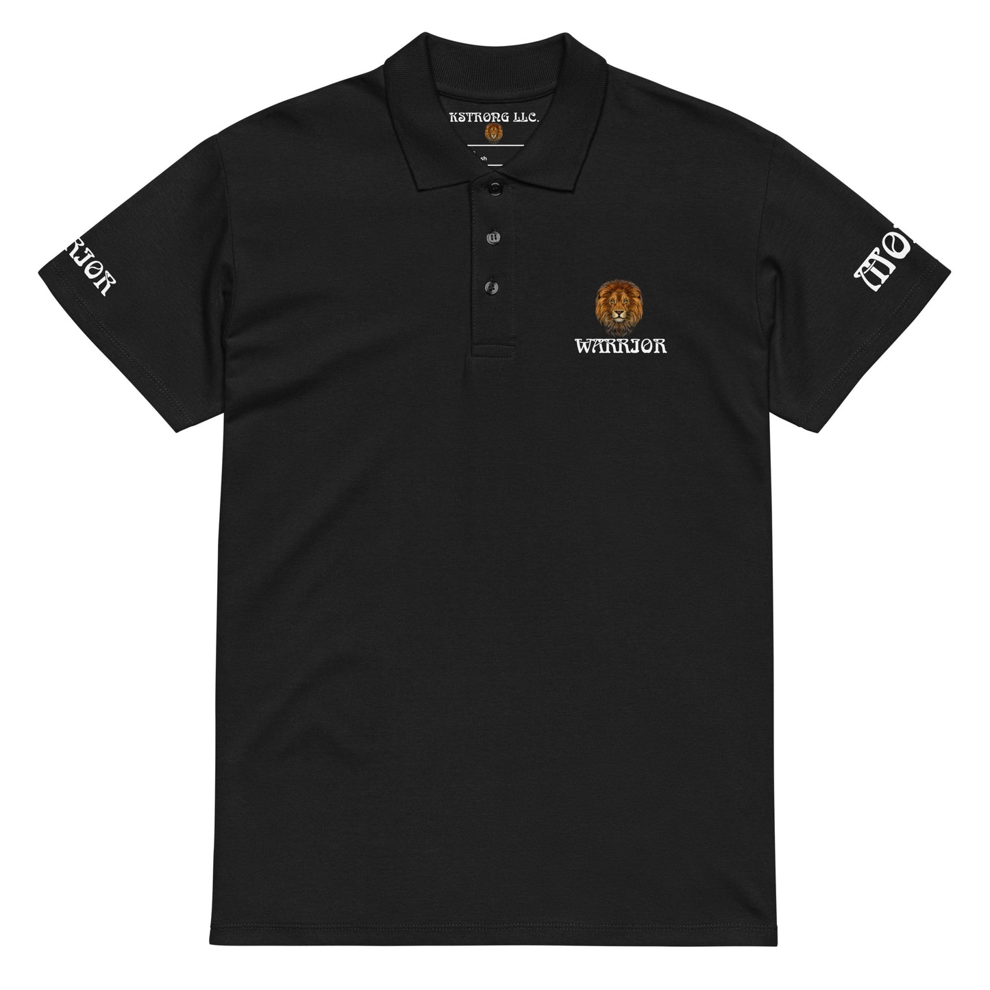 “WARRIOR MODE!”UNISEX Premium Pique Polo Shirt W/White Font