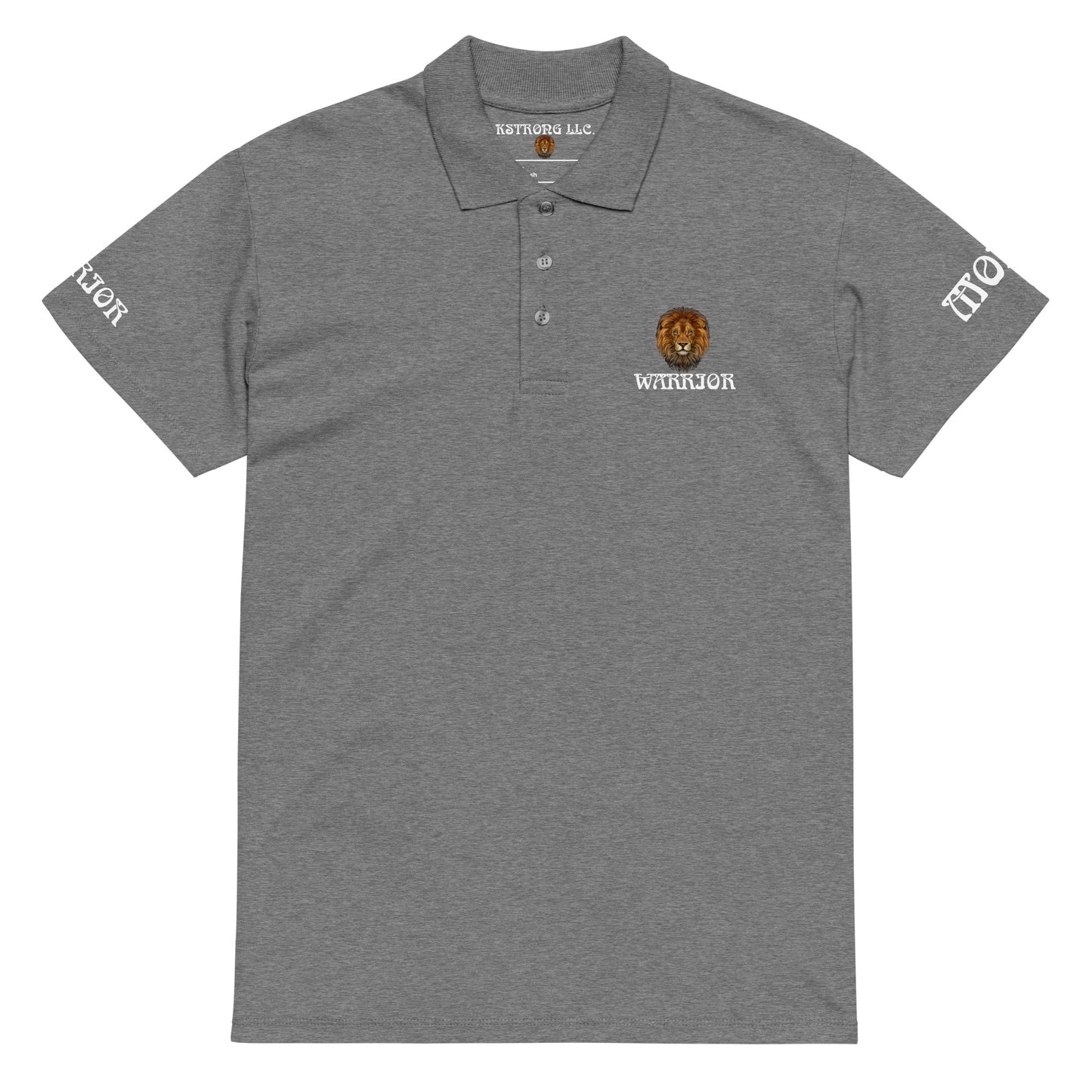 “WARRIOR MODE!”UNISEX Premium Pique Polo Shirt W/White Font