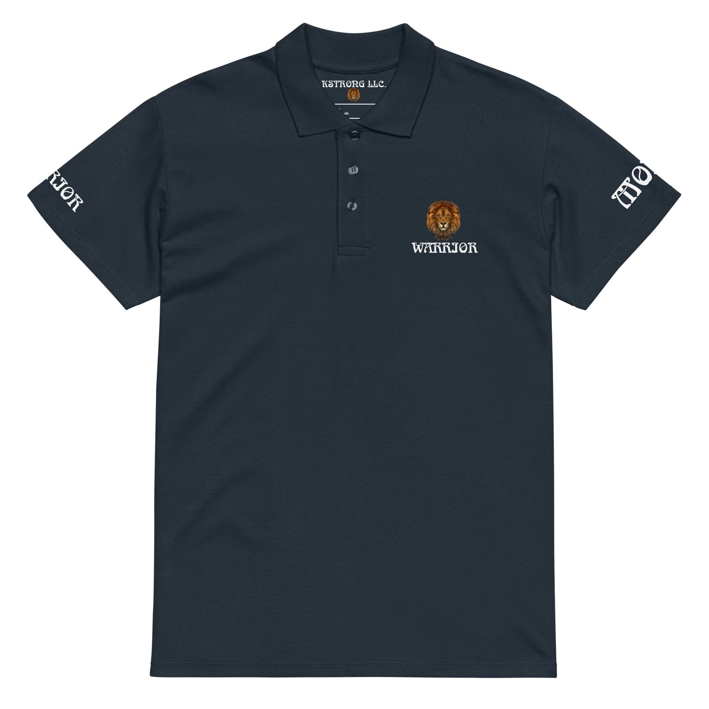 “WARRIOR MODE!”UNISEX Premium Pique Polo Shirt W/White Font