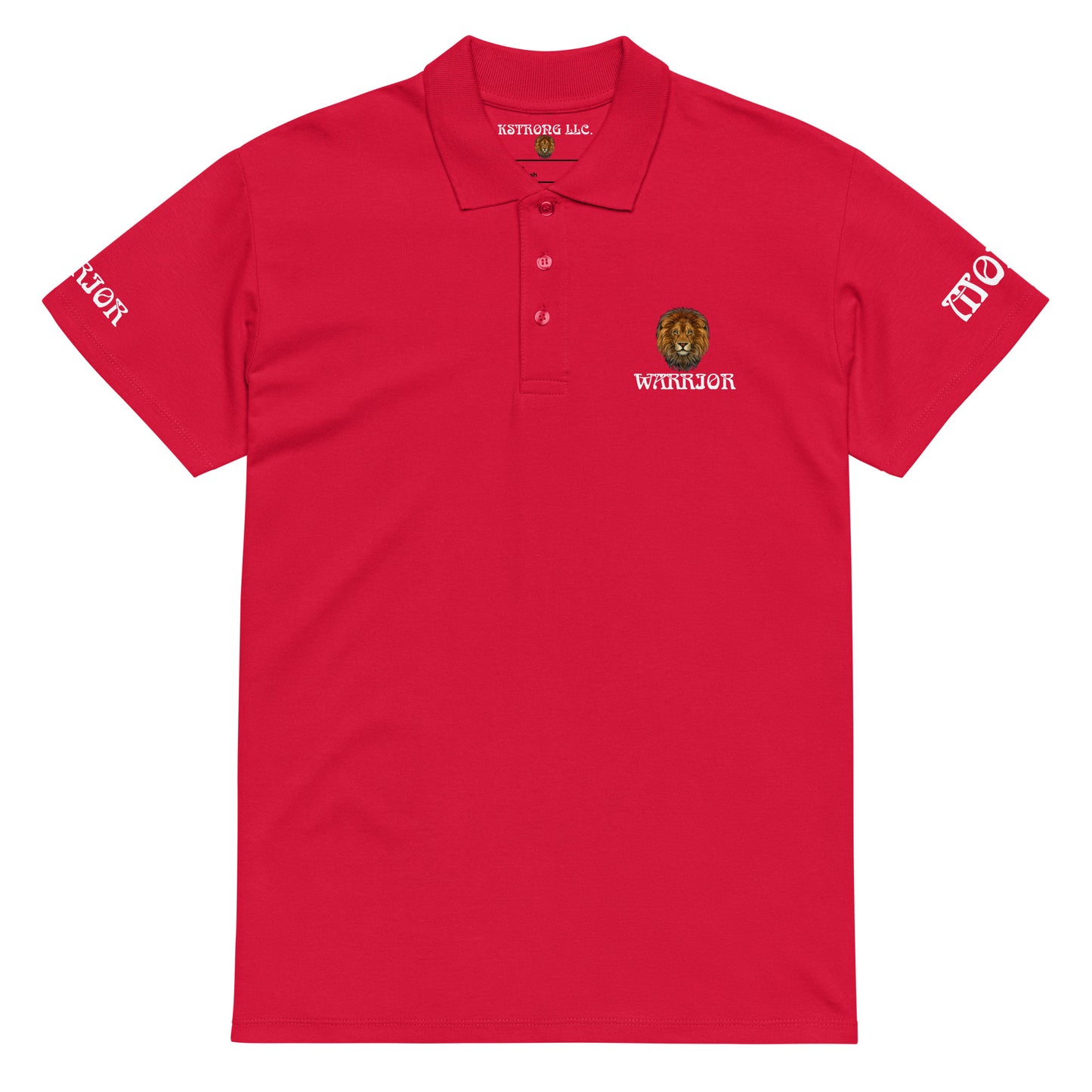 “WARRIOR MODE!”UNISEX Premium Pique Polo Shirt W/White Font