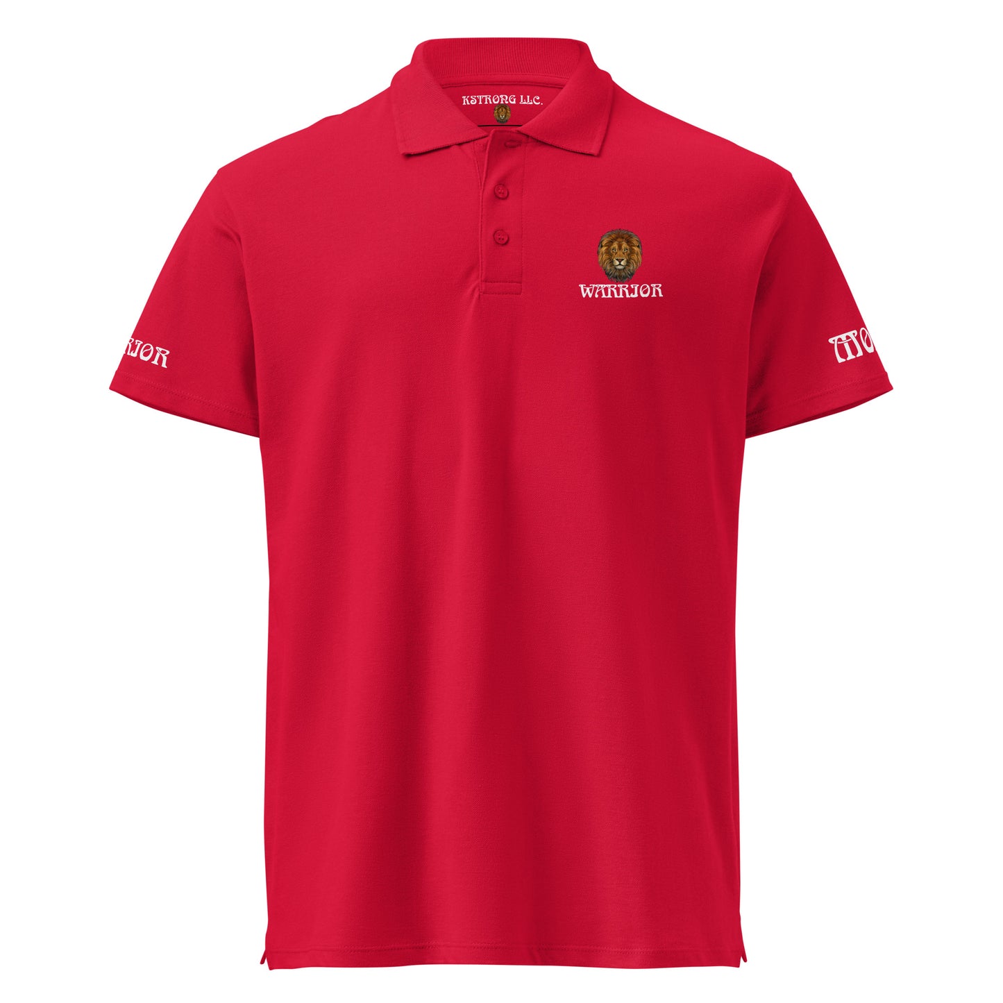 “WARRIOR MODE!”UNISEX Premium Pique Polo Shirt W/White Font