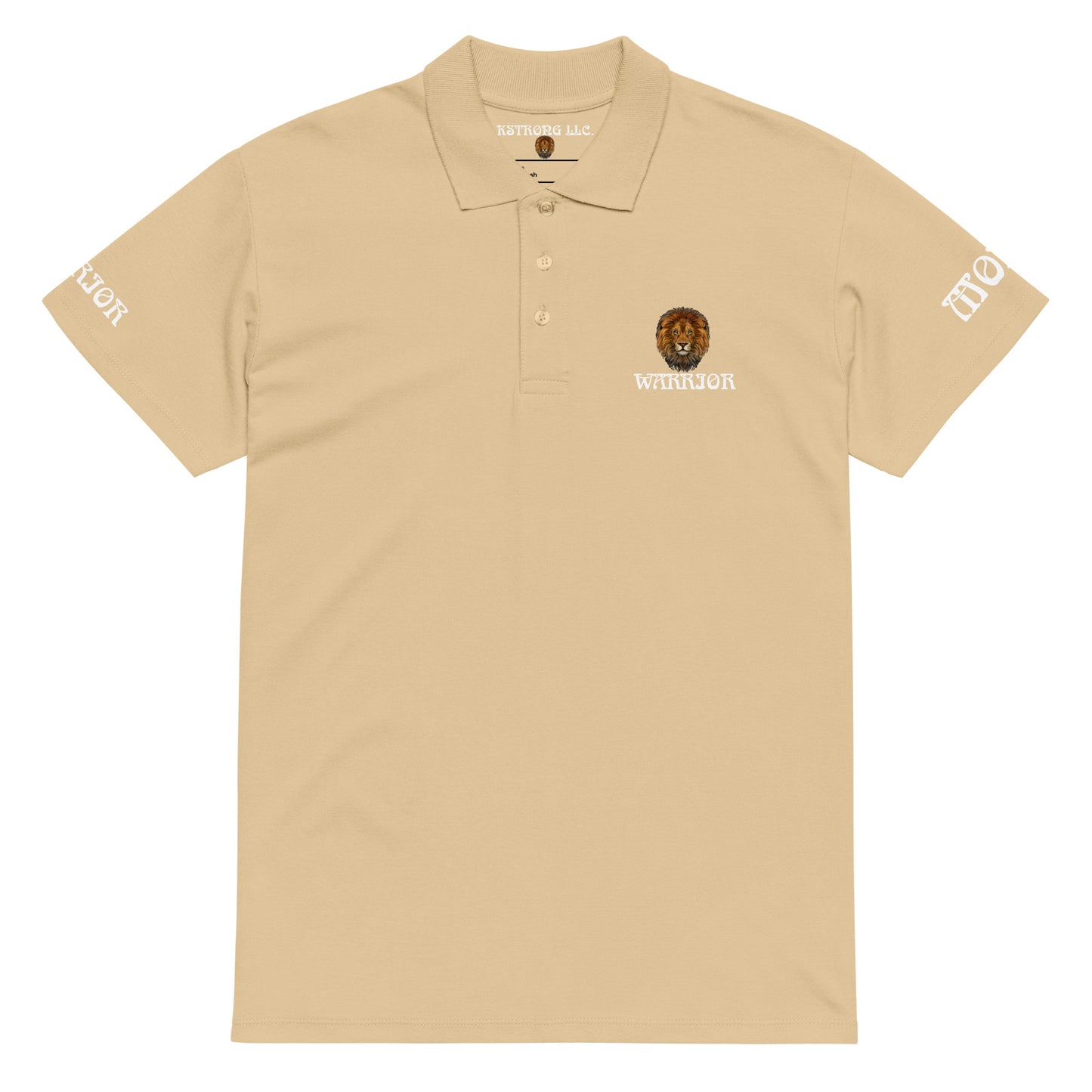 “WARRIOR MODE!”UNISEX Premium Pique Polo Shirt W/White Font