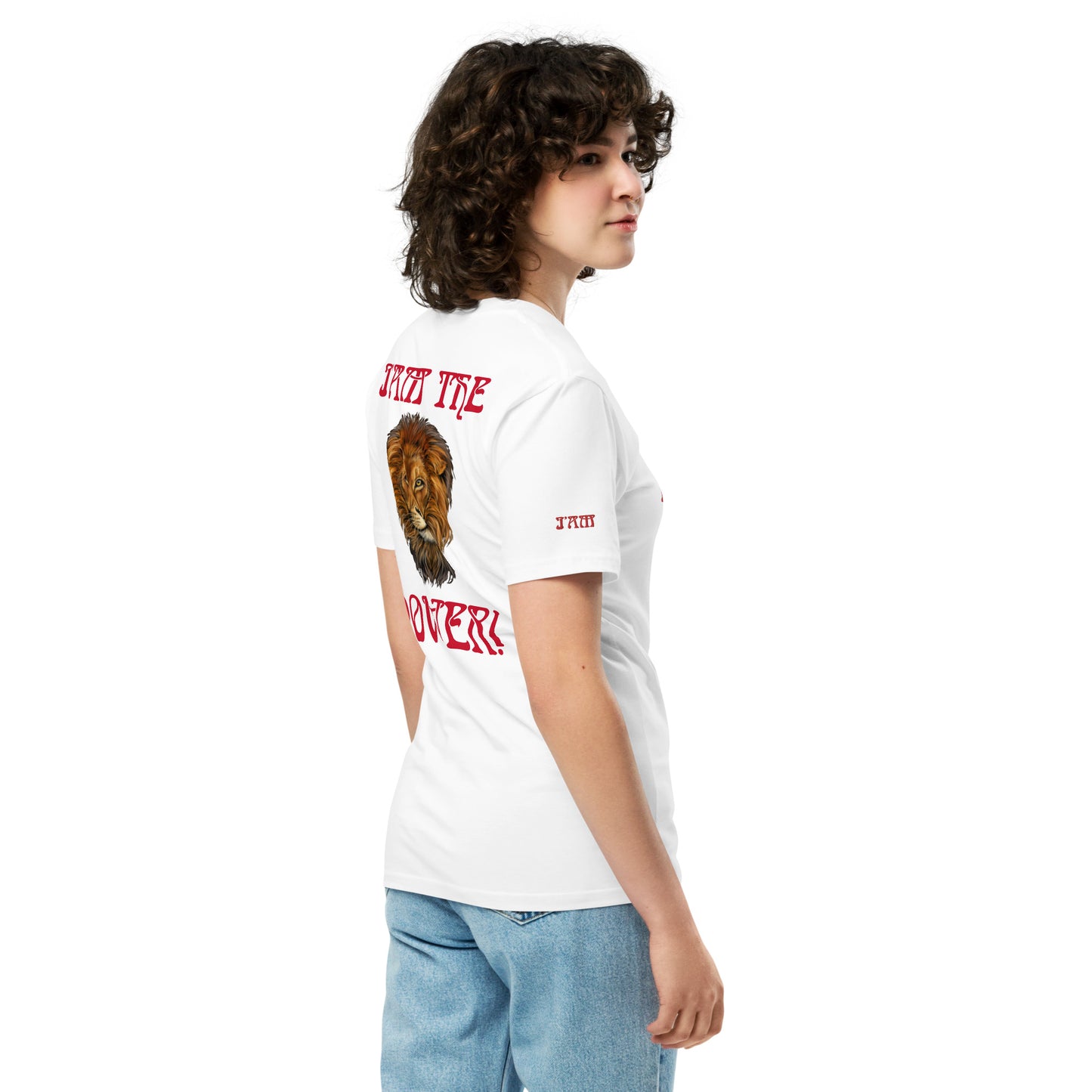 “IAM THE POWER!”Unisex Premium T-Shirt W/Red Font