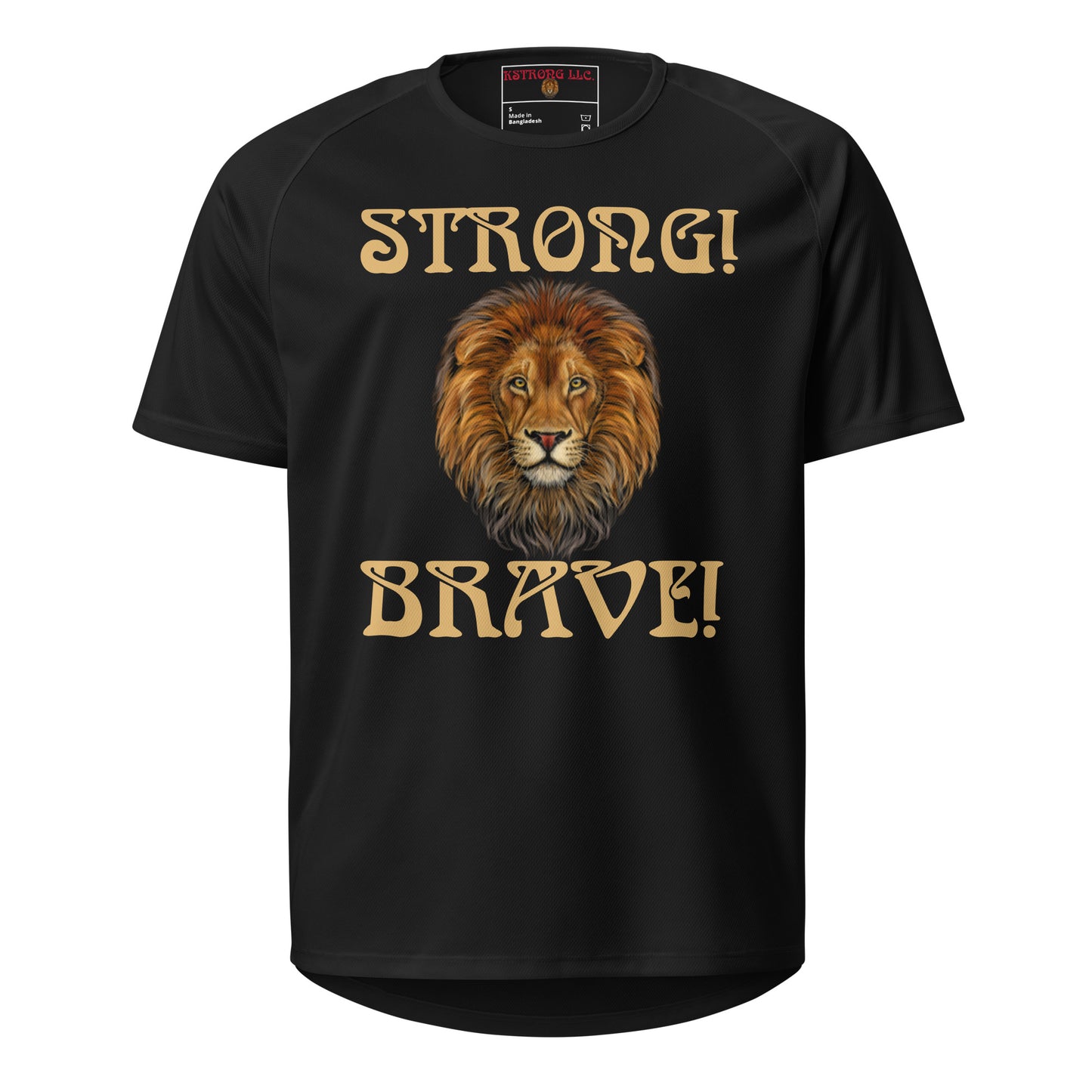 “STRONG!,BRAVE!”Unisex Sports Jersey W/Fawn Font
