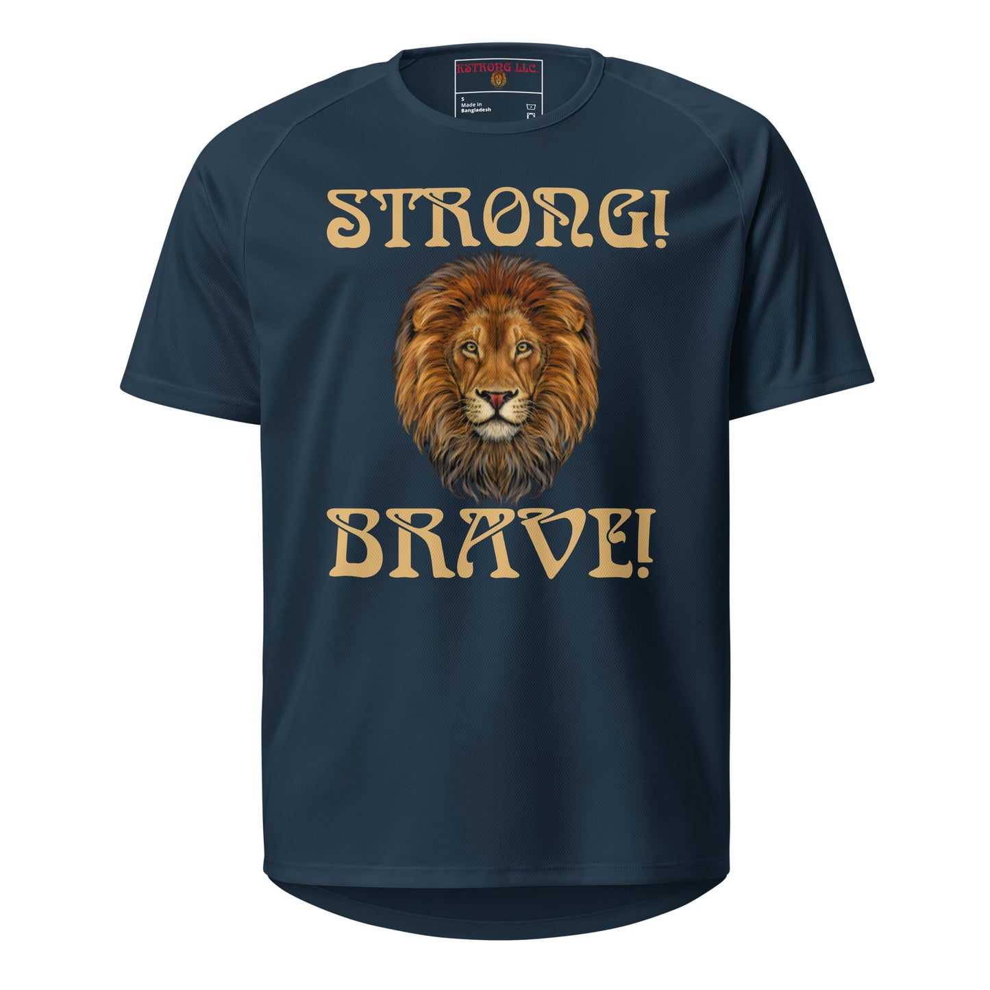 “STRONG!,BRAVE!”Unisex Sports Jersey W/Fawn Font