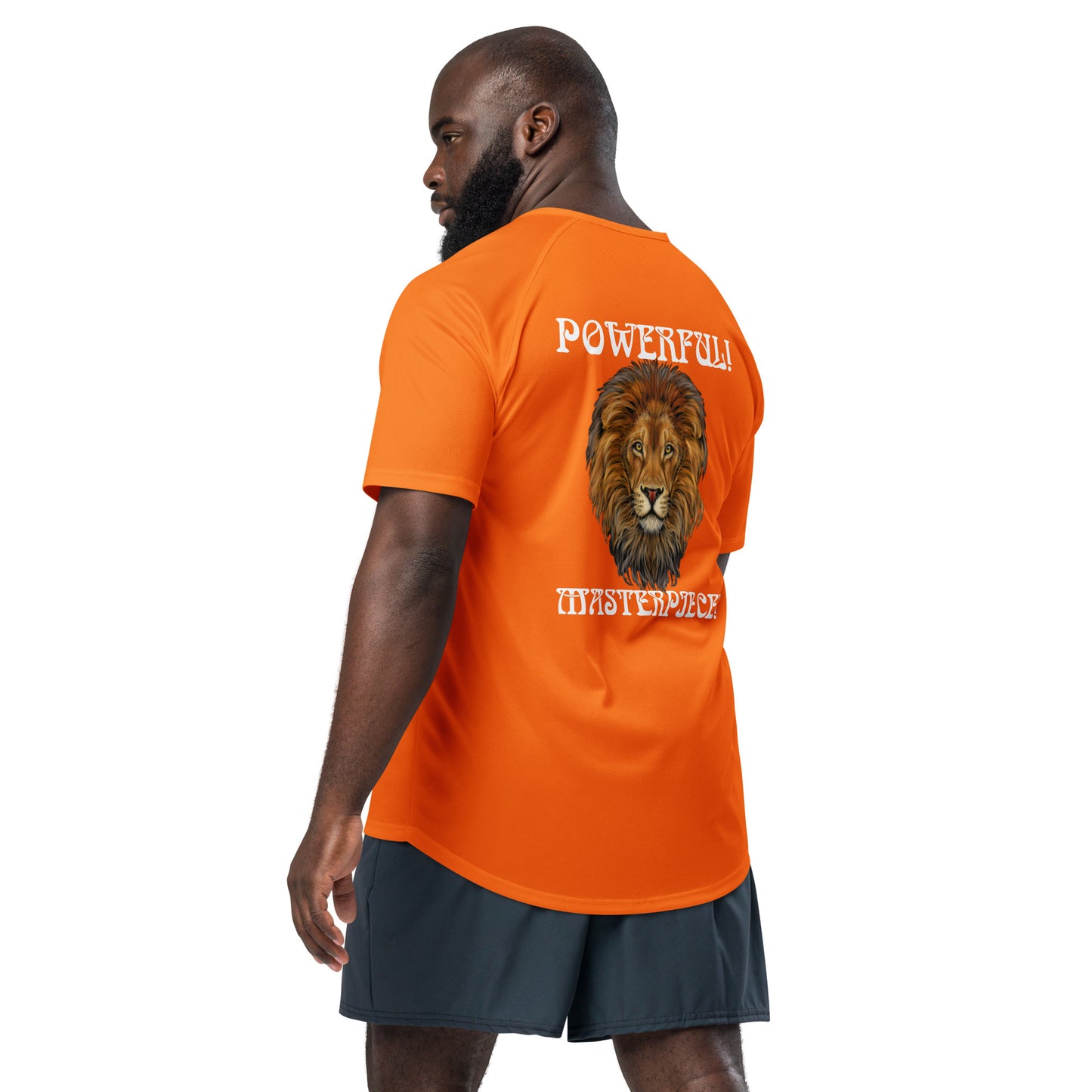 “POWERFUL!,MASTERPIECE!”Unisex Sports Jersey W/White Font
