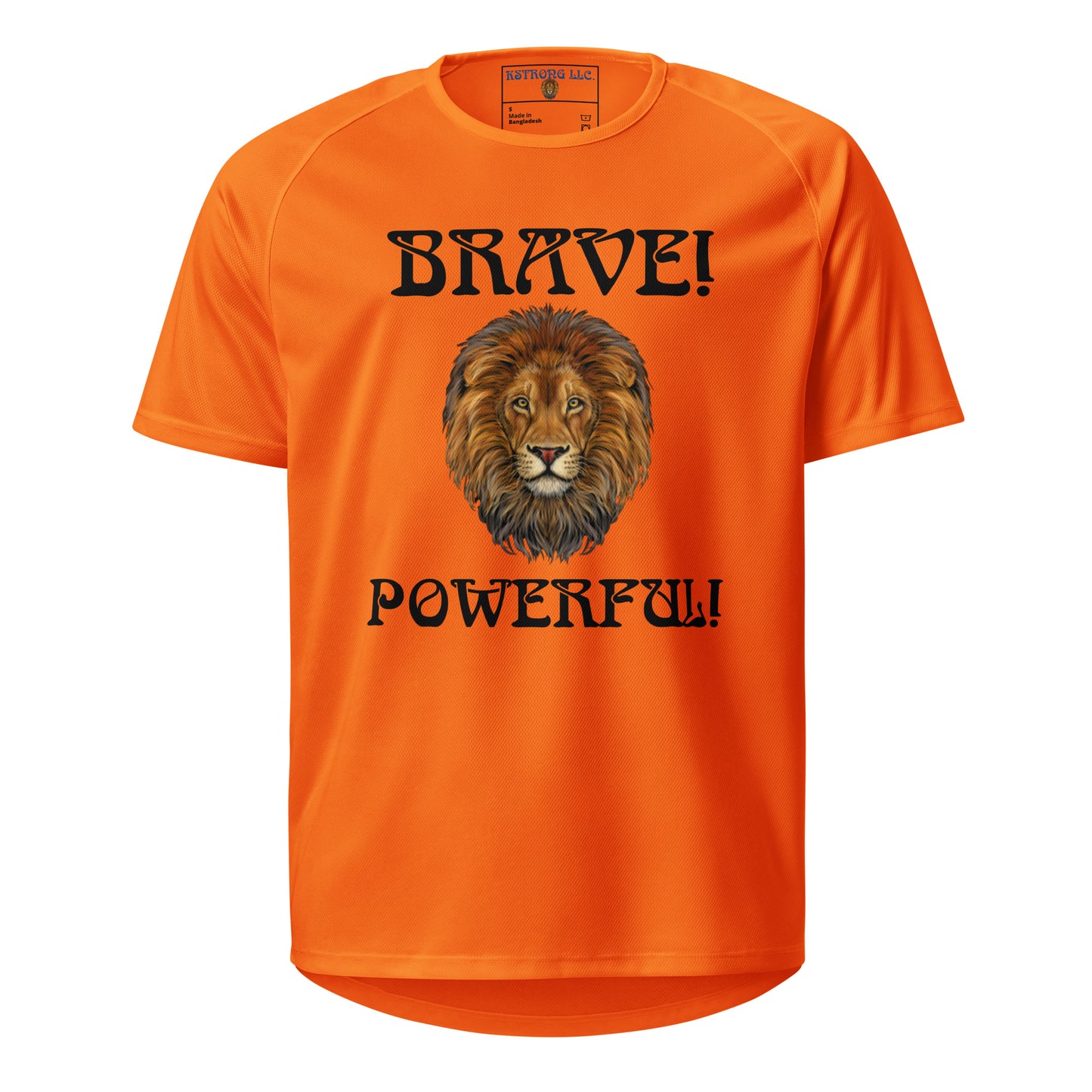 “BRAVE!,POWERFUL!” Unisex Sports Jersey W/Black Font