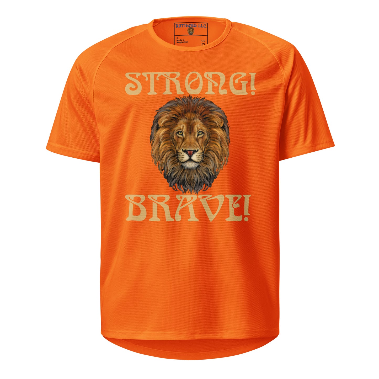 “STRONG!,BRAVE!”Unisex Sports Jersey W/Fawn Font