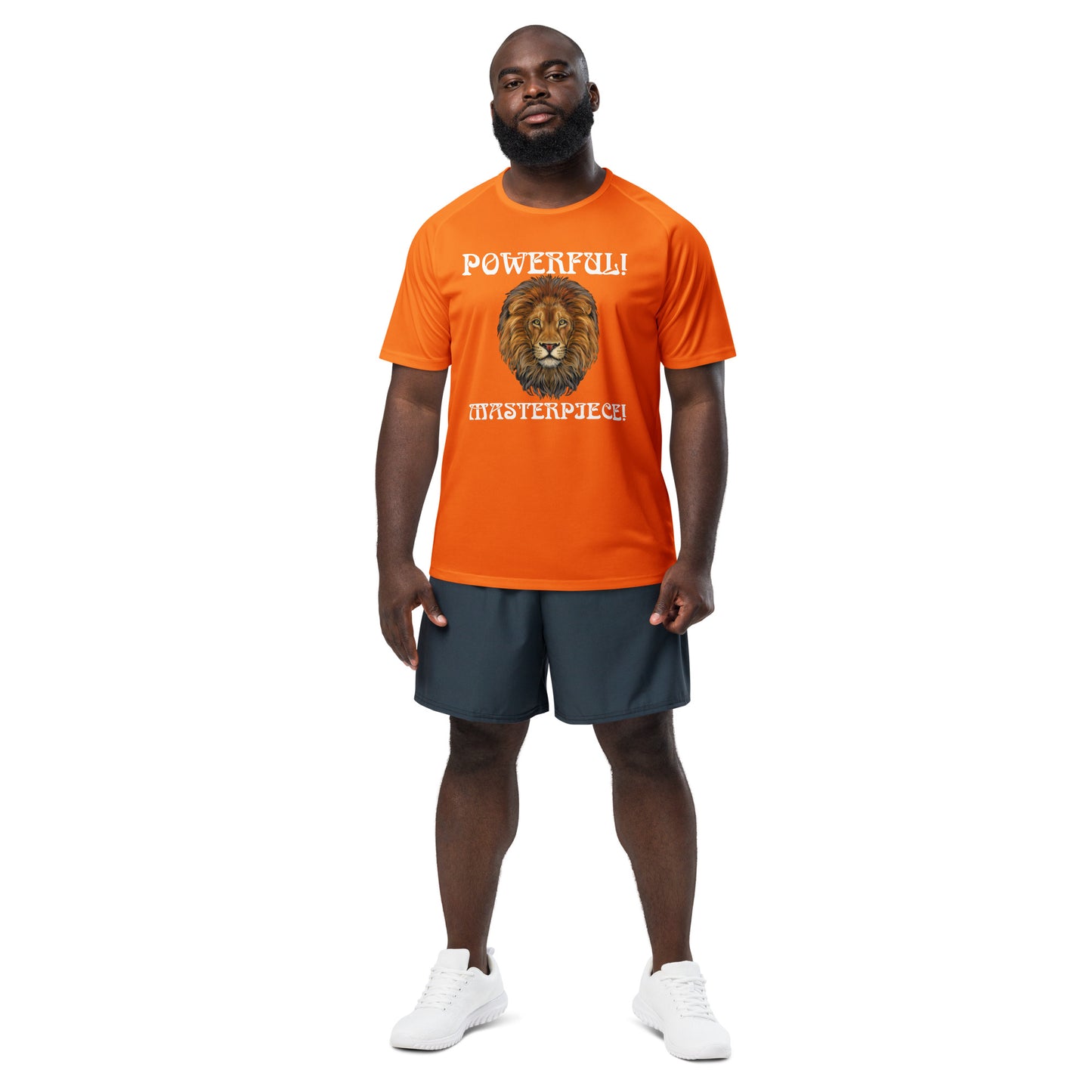 “POWERFUL!,MASTERPIECE!”Unisex Sports Jersey W/White Font