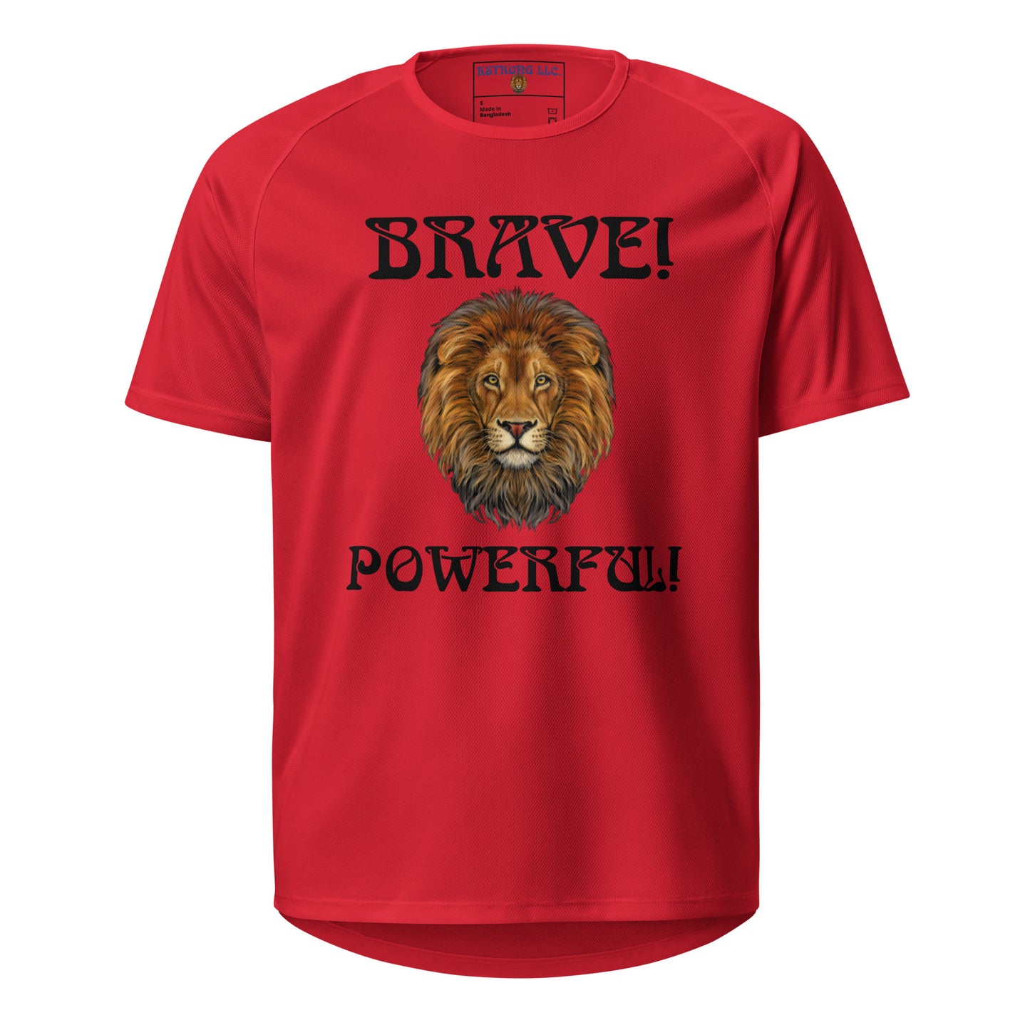 “BRAVE!,POWERFUL!” Unisex Sports Jersey W/Black Font