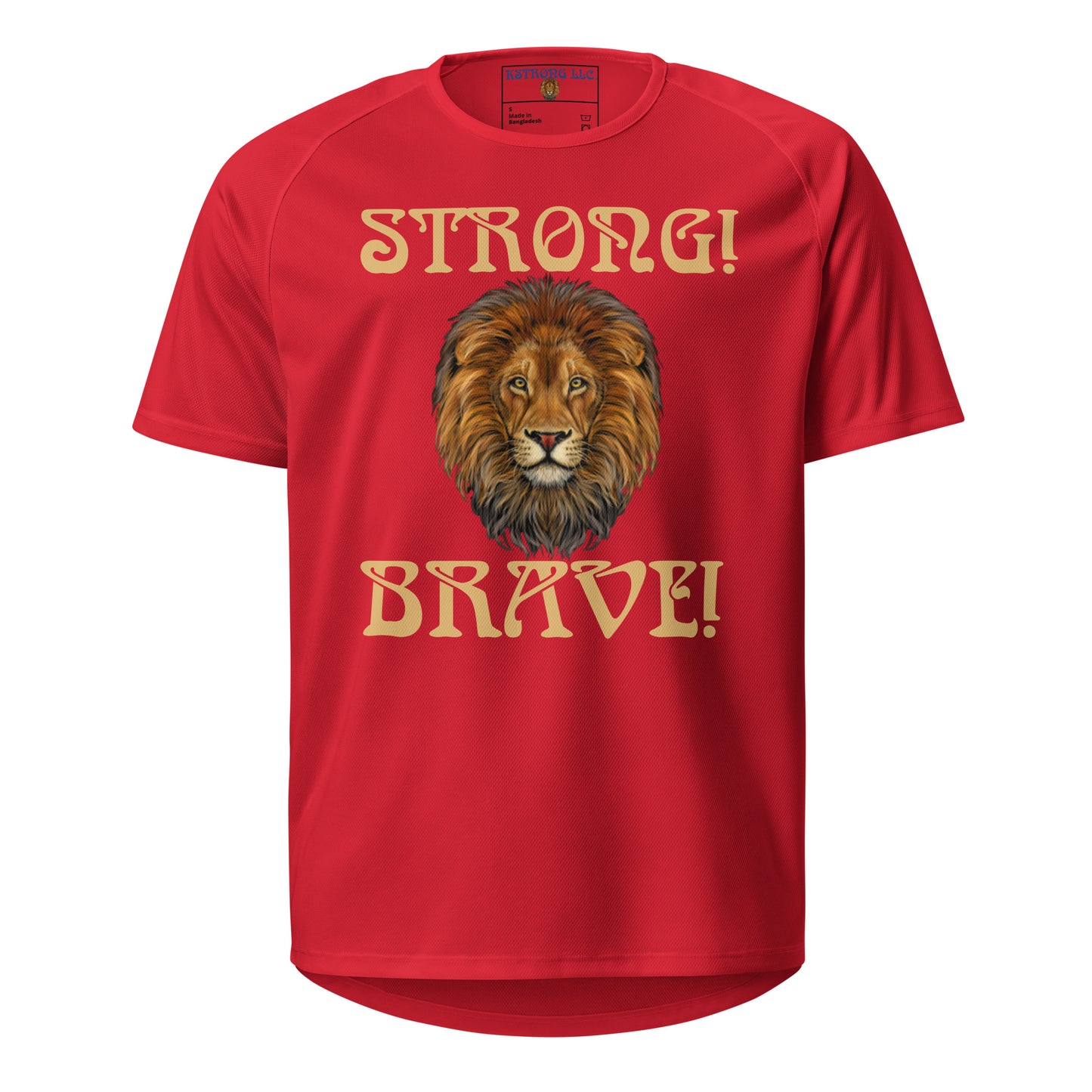 “STRONG!,BRAVE!”Unisex Sports Jersey W/Fawn Font