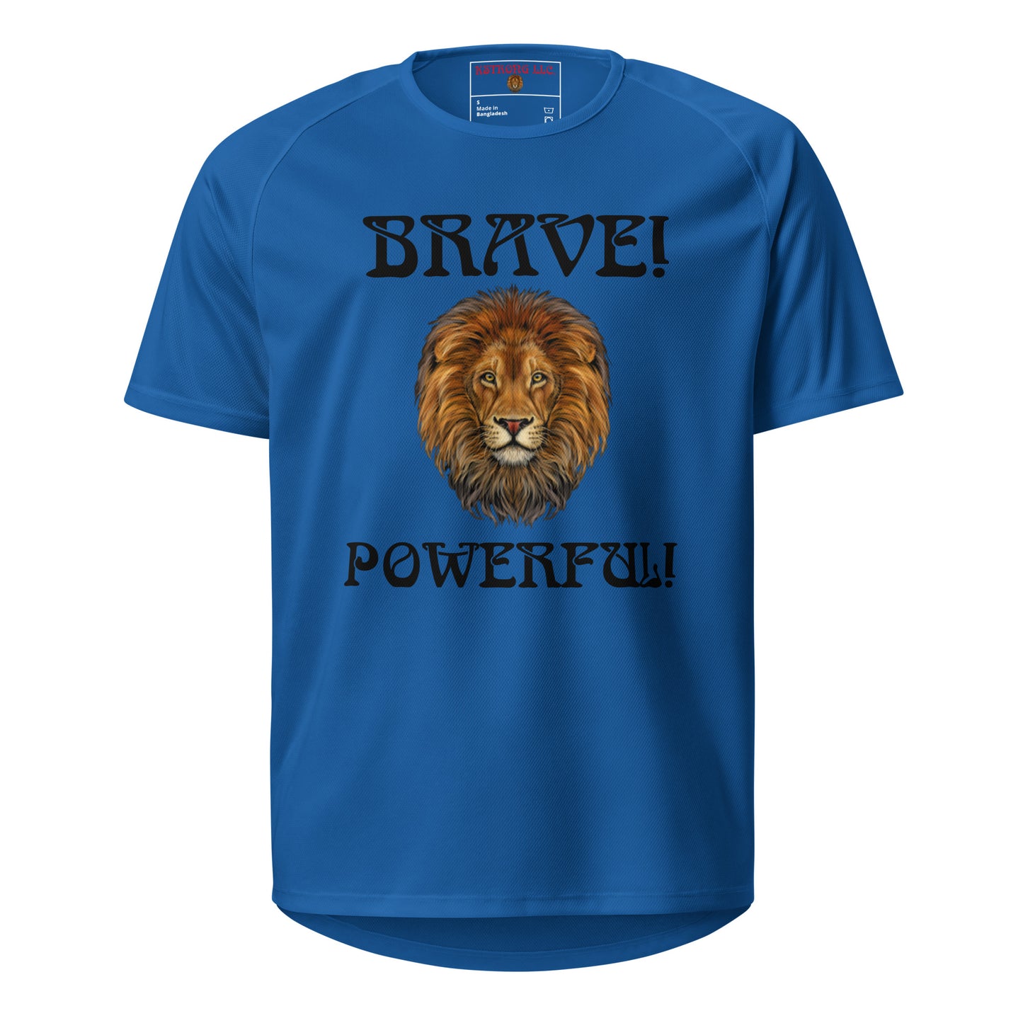 “BRAVE!,POWERFUL!” Unisex Sports Jersey W/Black Font