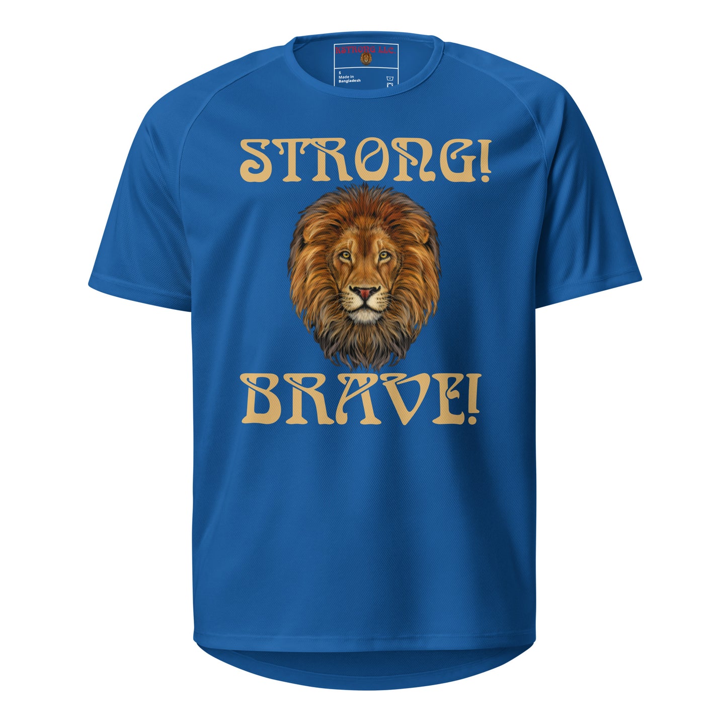 “STRONG!,BRAVE!”Unisex Sports Jersey W/Fawn Font