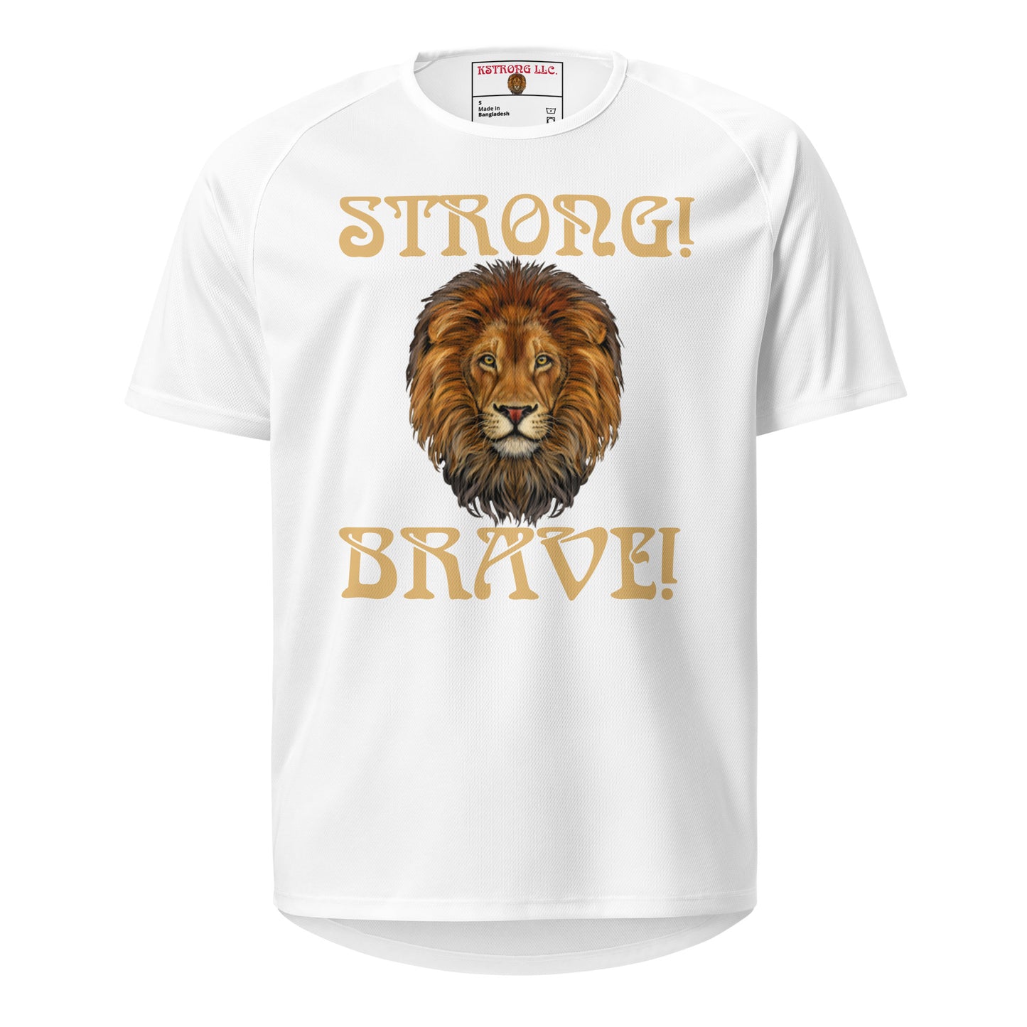“STRONG!,BRAVE!”Unisex Sports Jersey W/Fawn Font