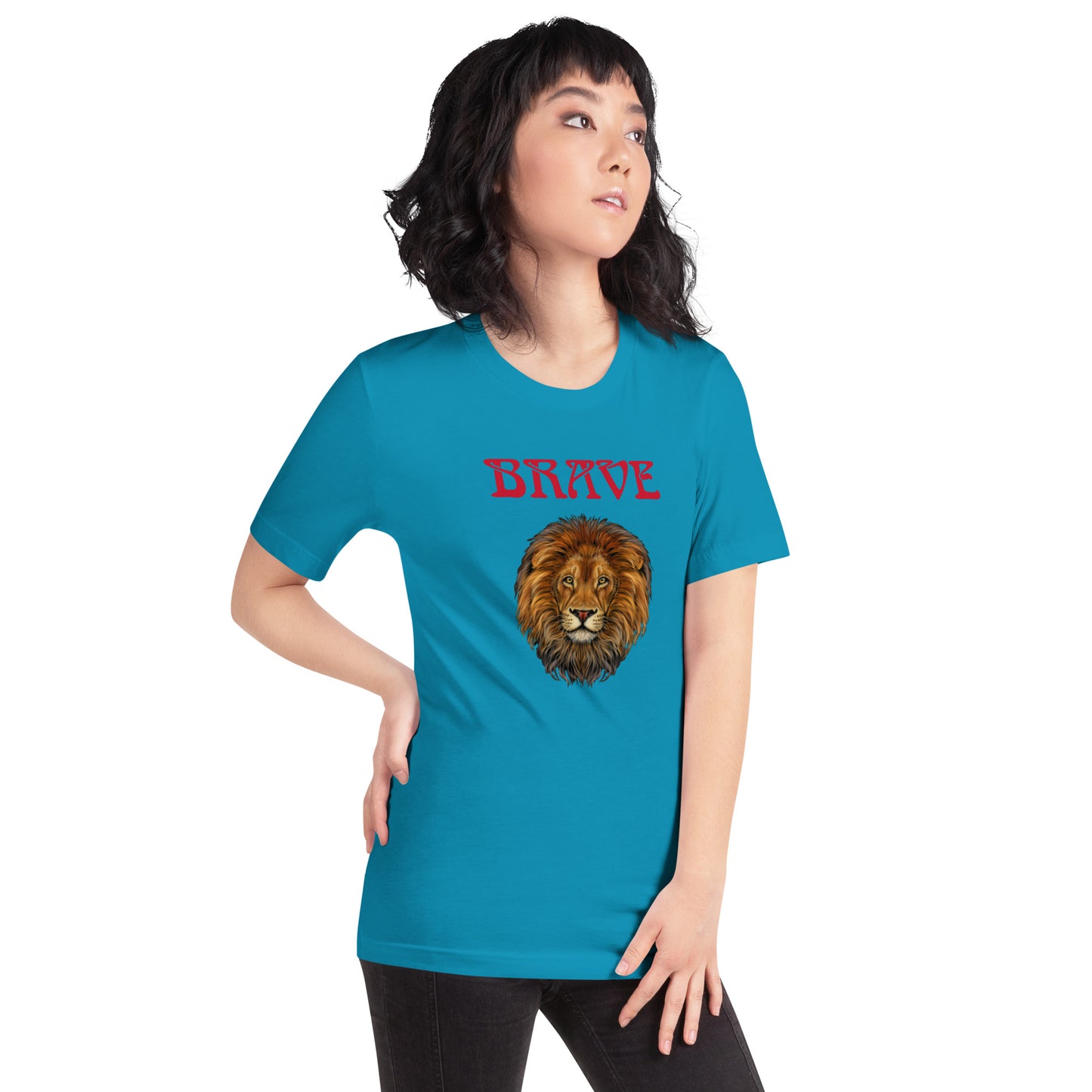 “BRAVE”Unisex T-Shirt W/Red Font