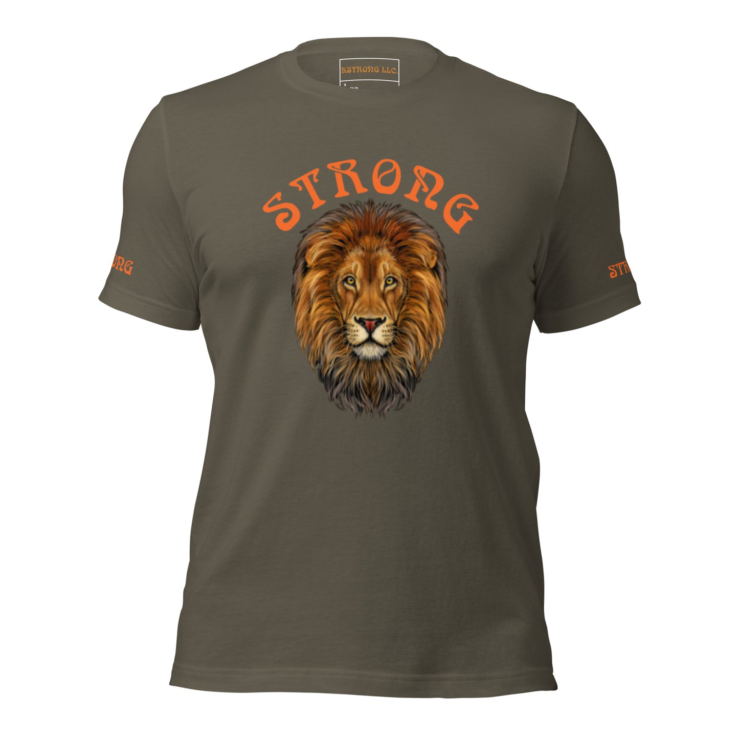 “STRONG”Men’s T-Shirt W/Orange Arch Font