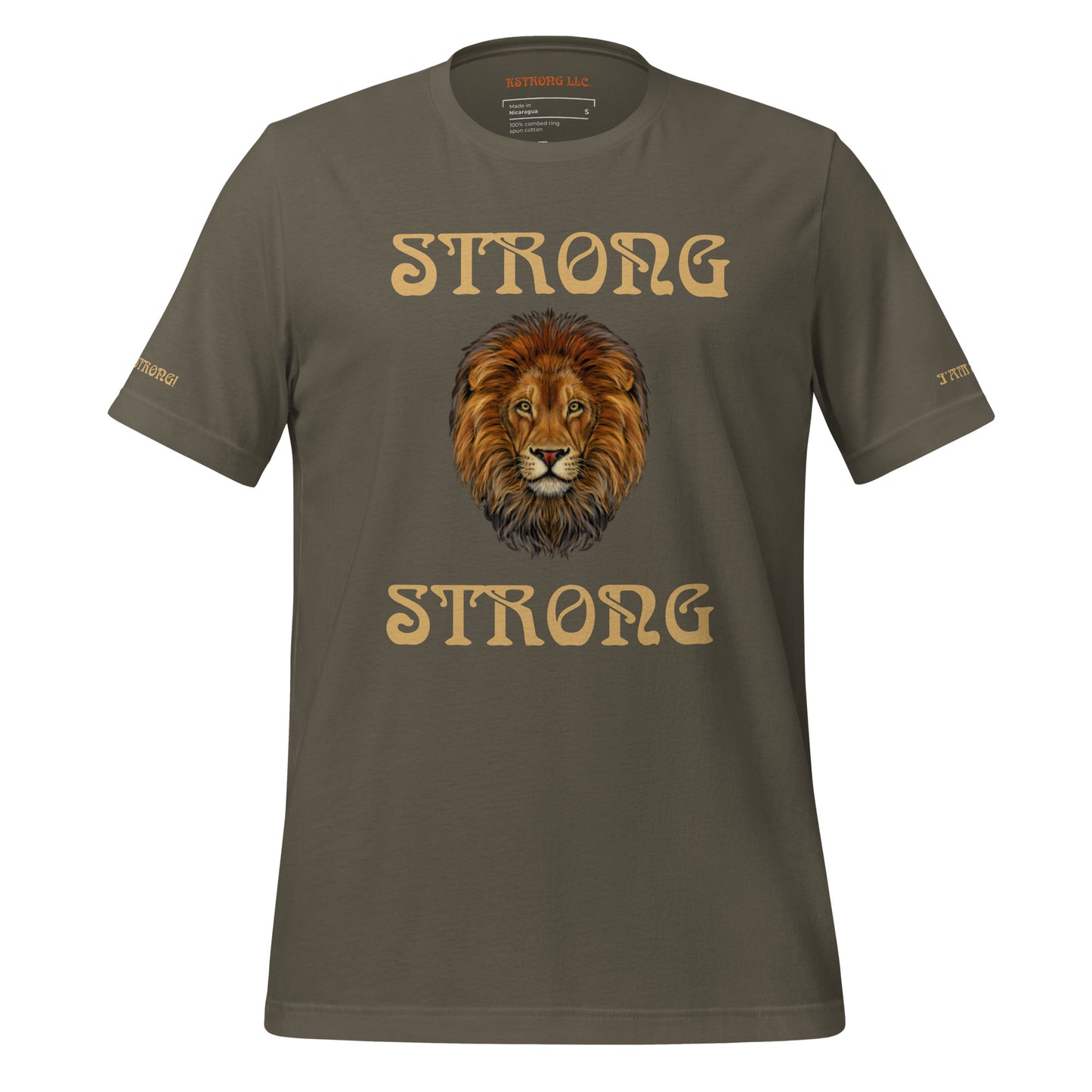 “IAM STRONG”Unisex T-shirt W/Bronze Font