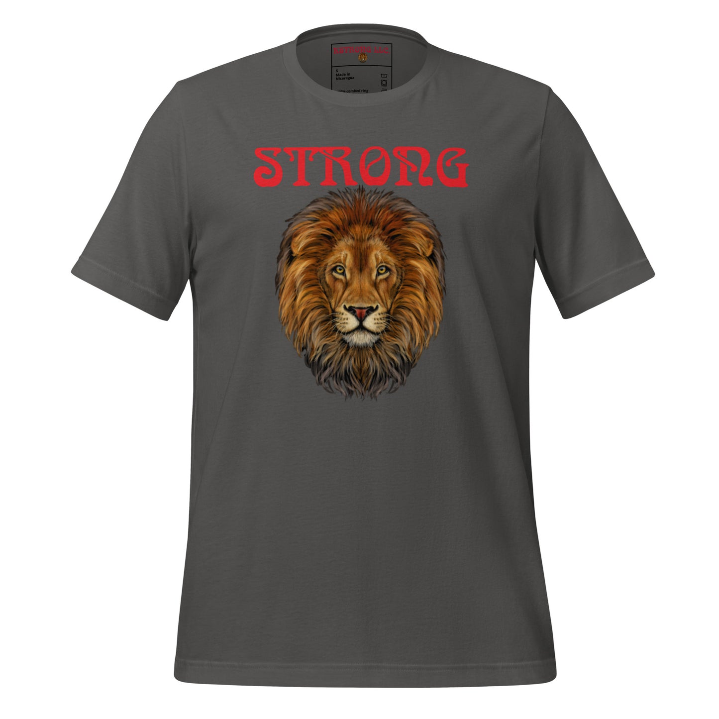 “STRONG”Unisex T-Shirt W/Back Double Red Font