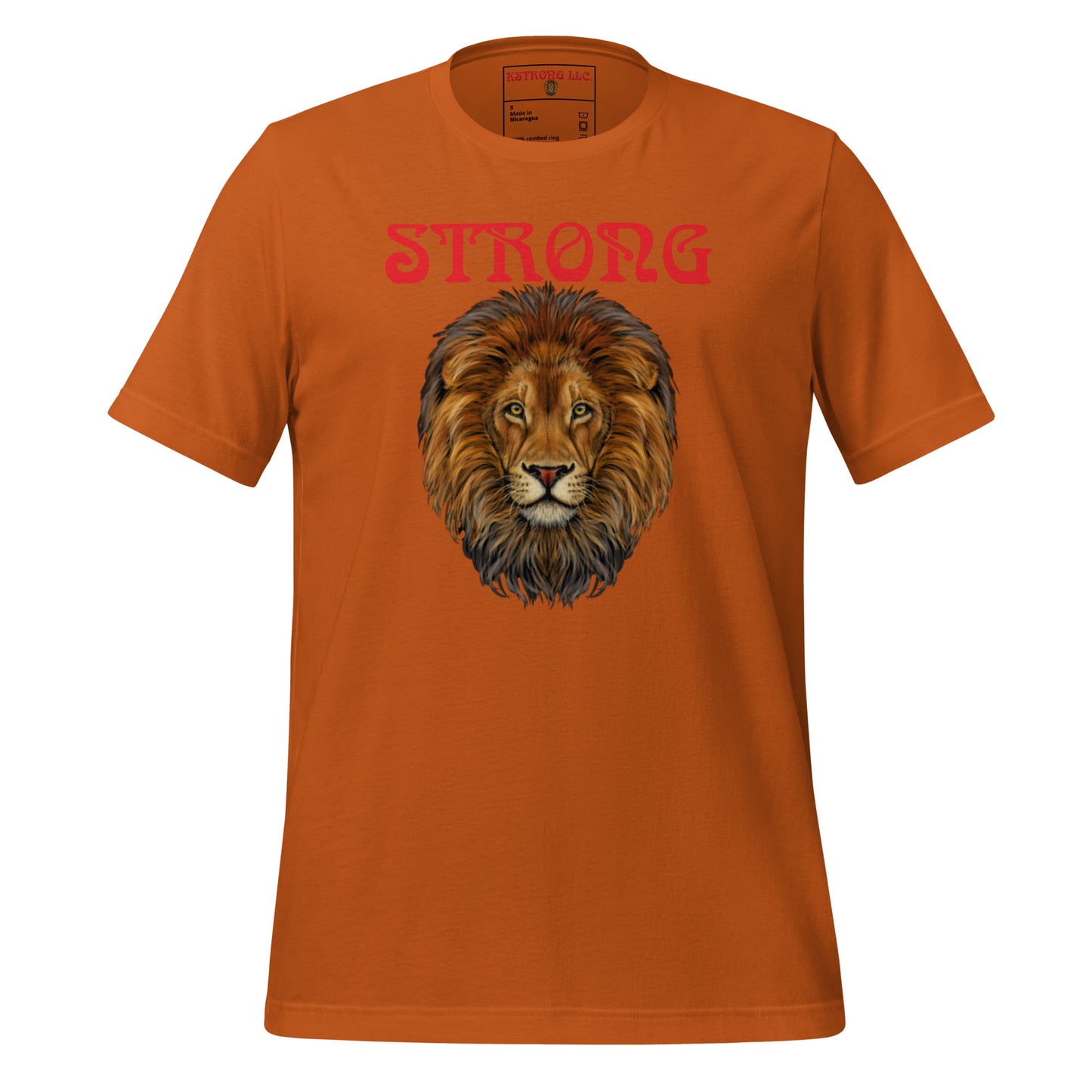 “STRONG”Unisex T-Shirt W/Back Double Red Font