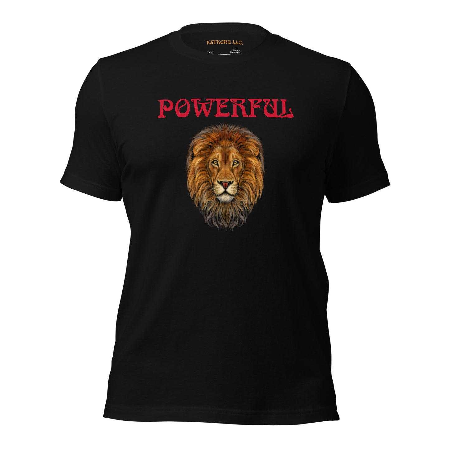 “POWERFUL”Unisex T-Shirt W/Red Font