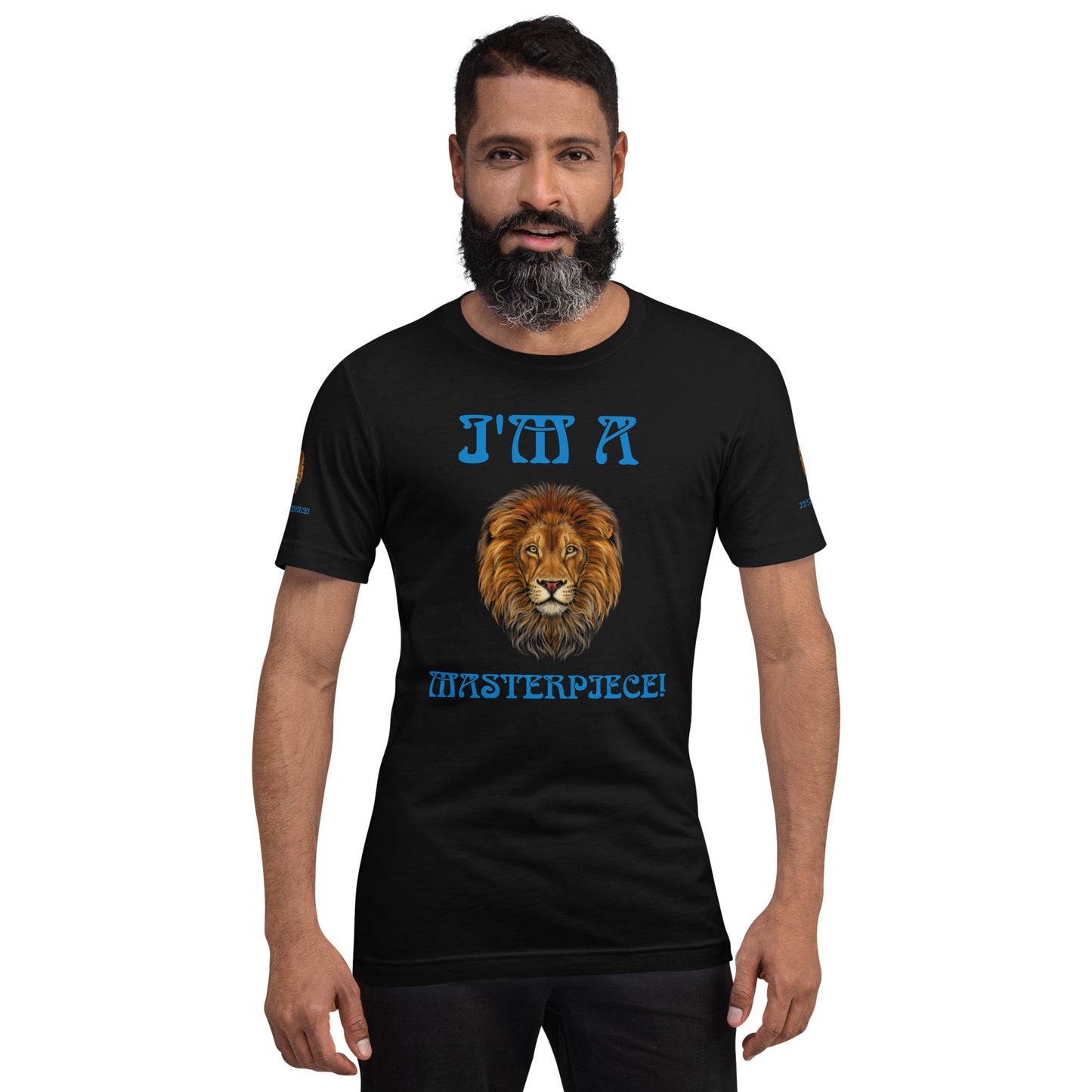 I’M A MASTERPIECE!"Unisex T-Shirt W/Blue Font
