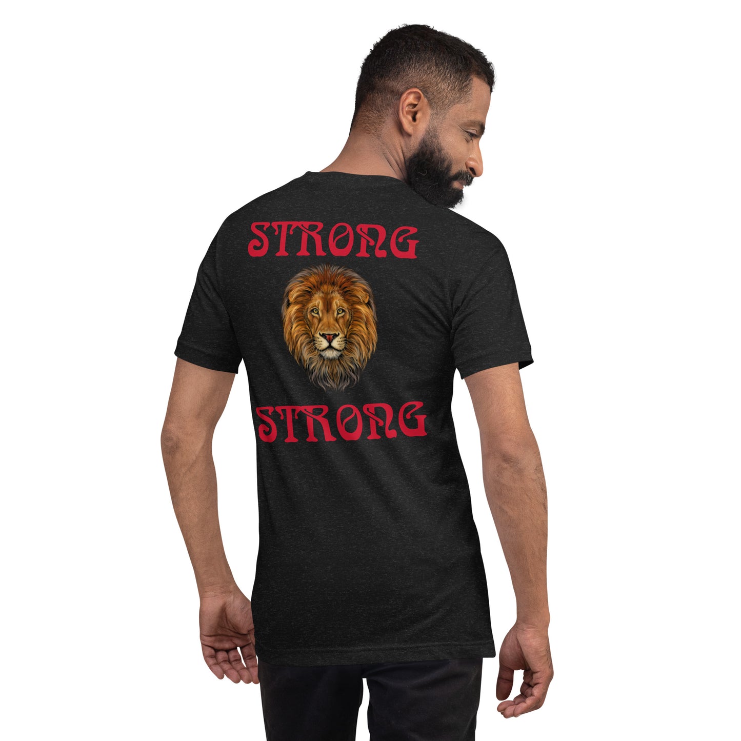 “STRONG”Unisex T-Shirt W/Back Double Red Font
