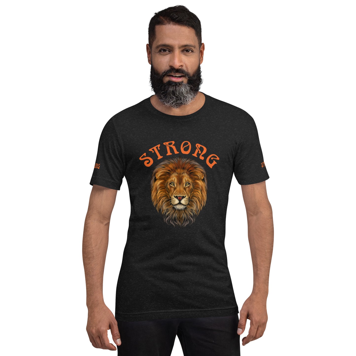 “STRONG”Men’s T-Shirt W/Orange Arch Font