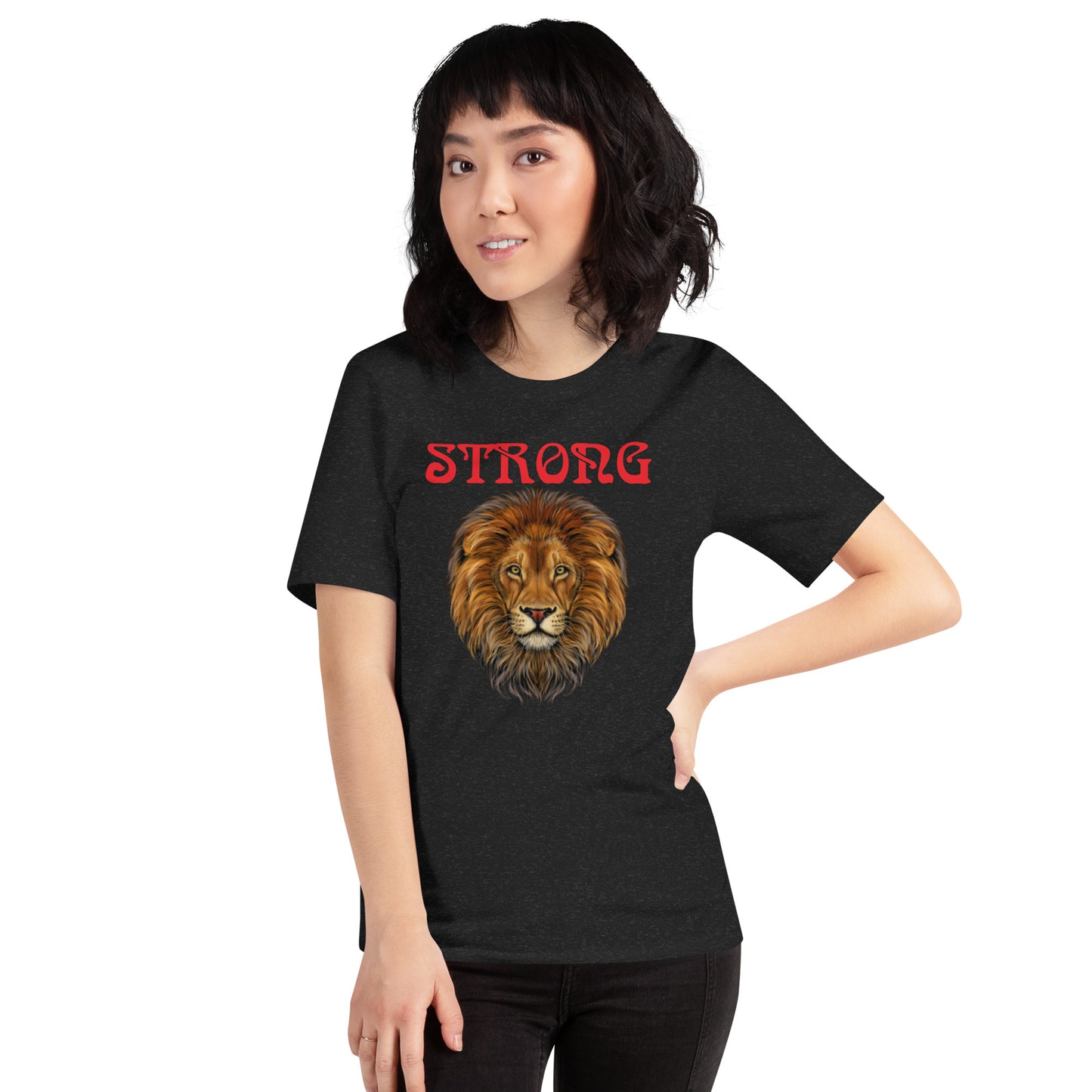 “STRONG”Unisex T-Shirt W/Back Double Red Font