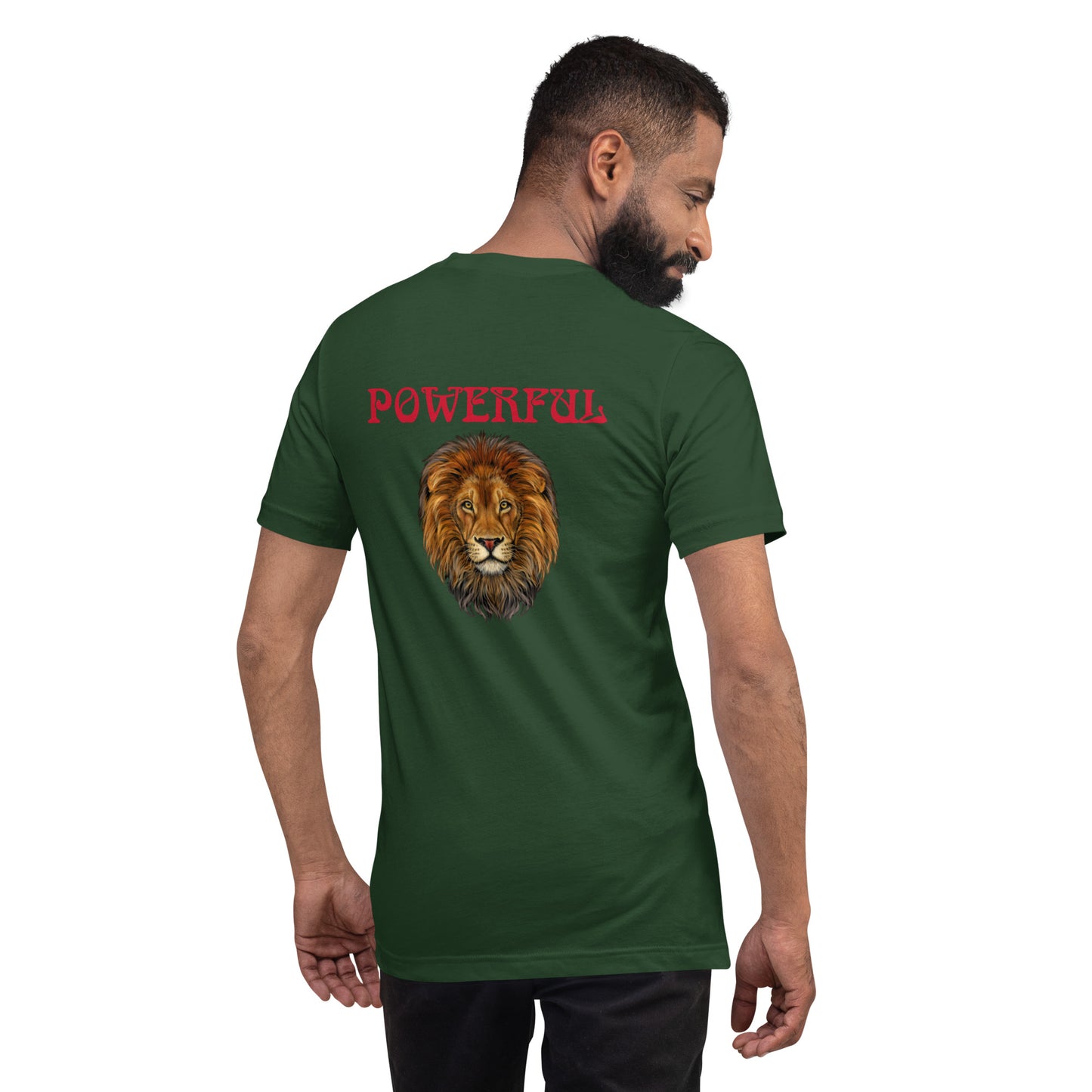 “POWERFUL”Unisex T-Shirt W/Red Font
