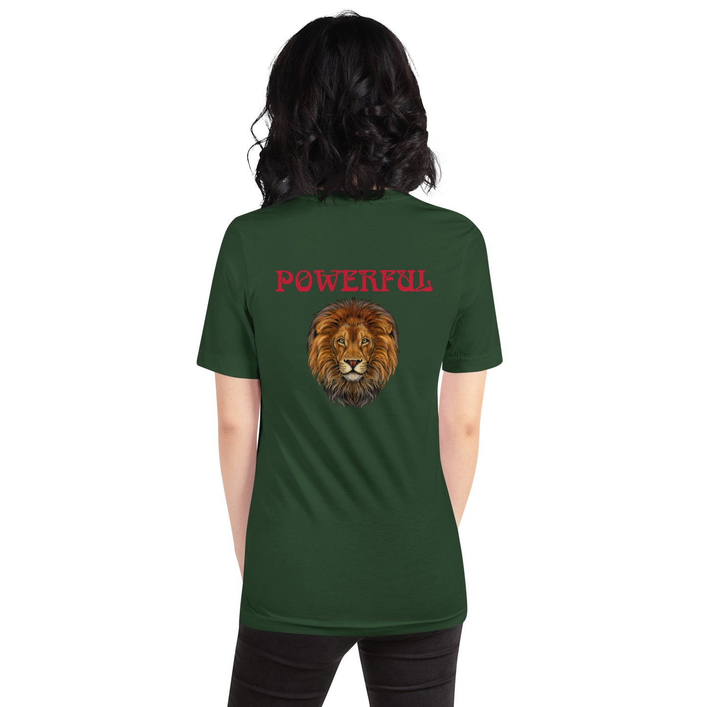 “POWERFUL”Unisex T-Shirt W/Red Font