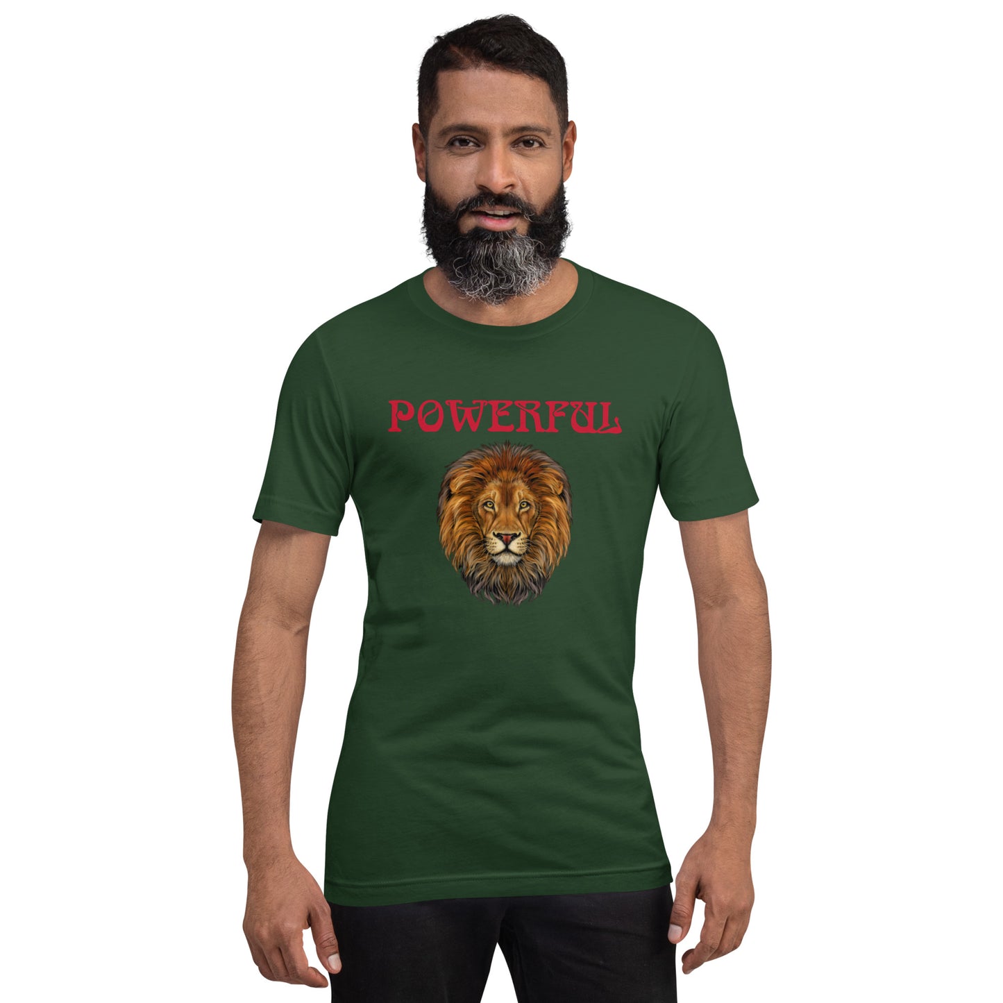 “POWERFUL”Unisex T-Shirt W/Red Font