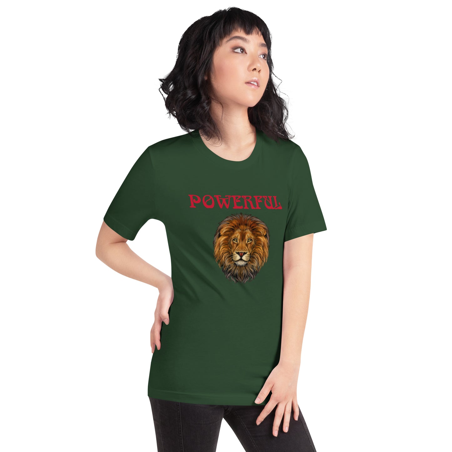 “POWERFUL”Unisex T-Shirt W/Red Font