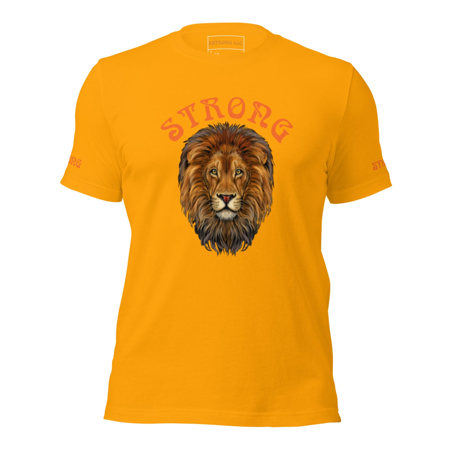 “STRONG”Men’s T-Shirt W/Orange Arch Font