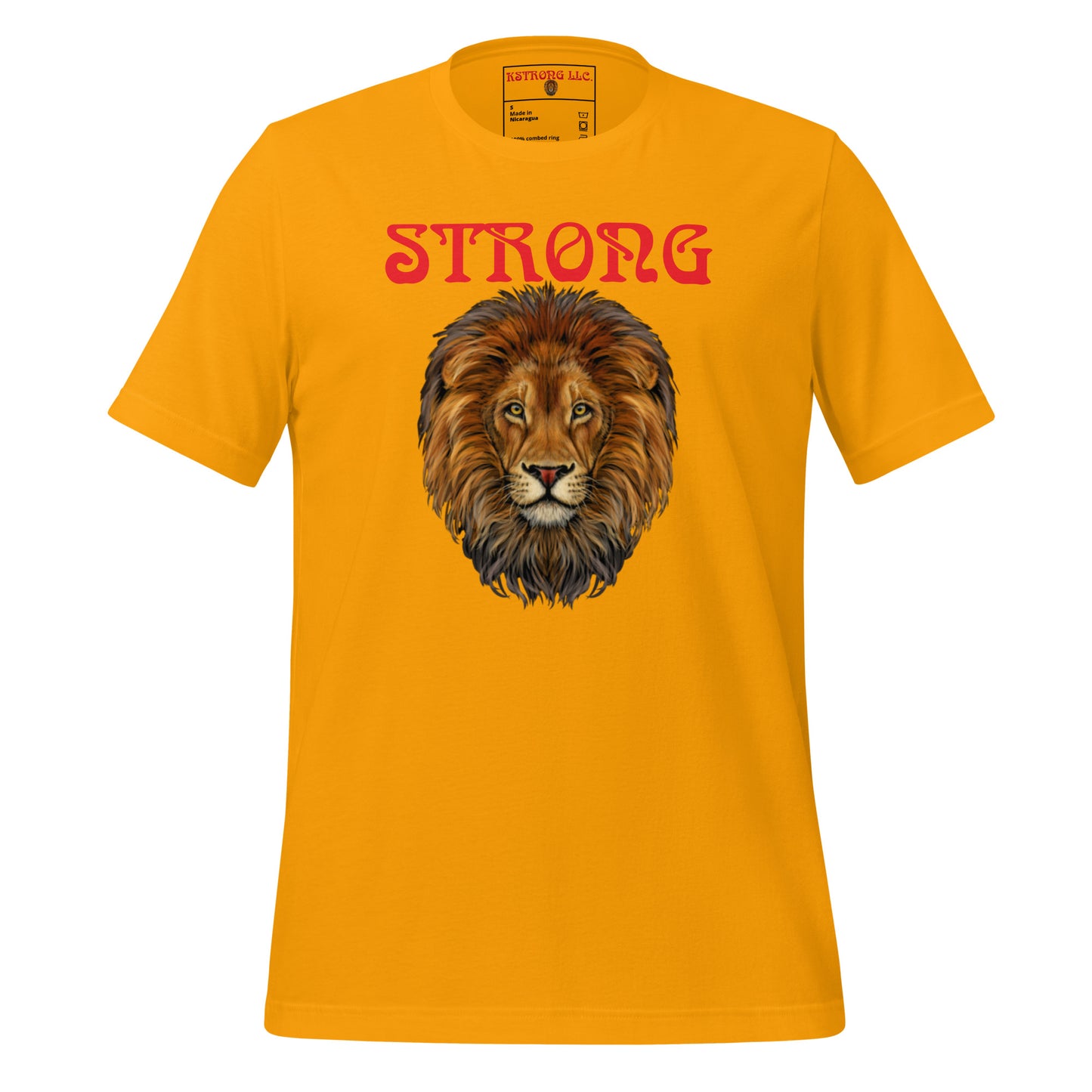 “STRONG”Unisex T-Shirt W/Back Double Red Font