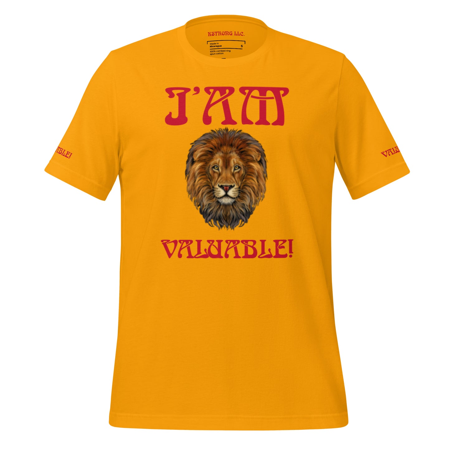 “I’AM VALUABLE!"Unisex T-Shirt W/Red Font