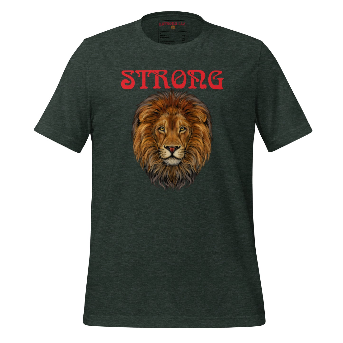“STRONG”Unisex T-Shirt W/Back Double Red Font