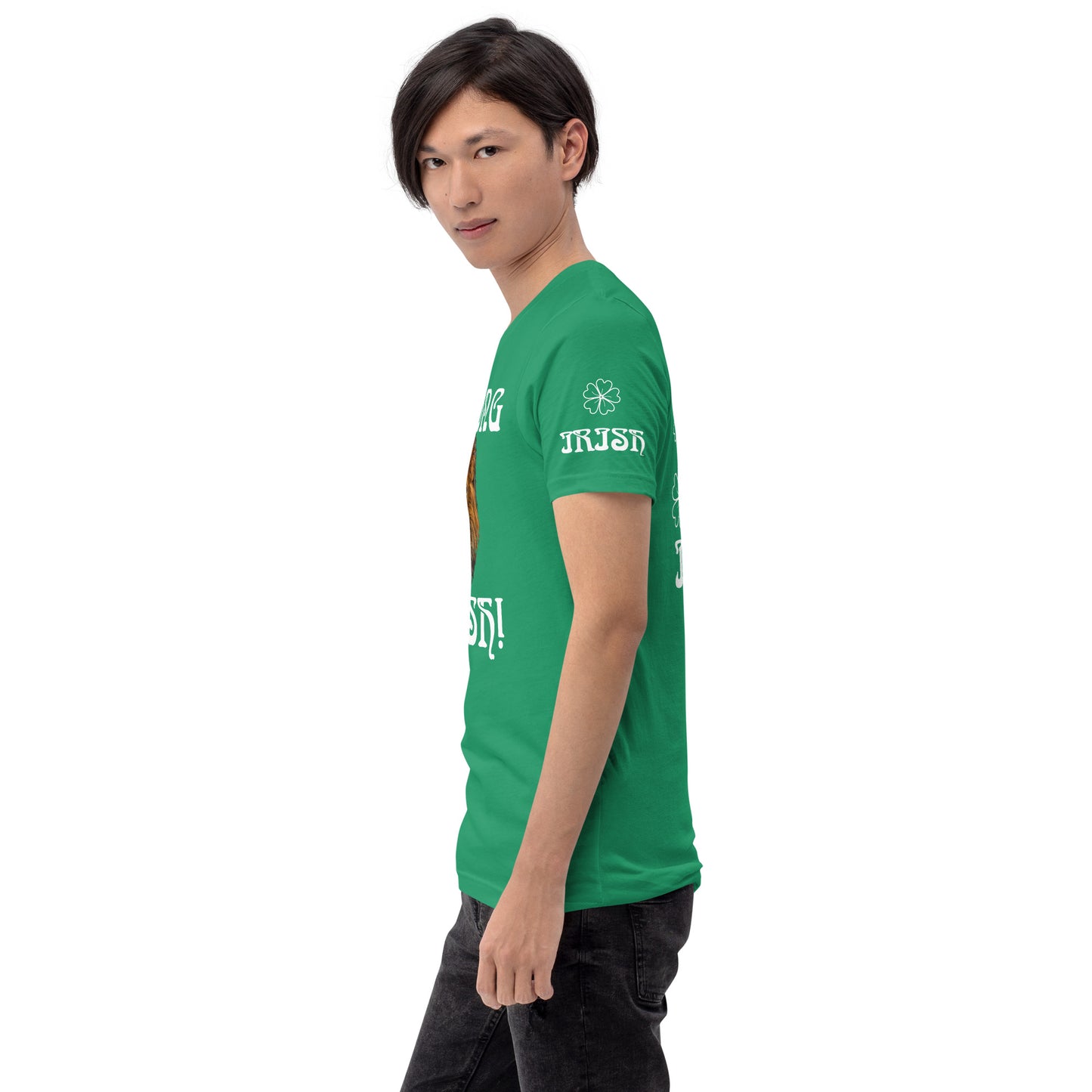 “STRONG,IRISH”Green Unisex T-Shirt W/White Font