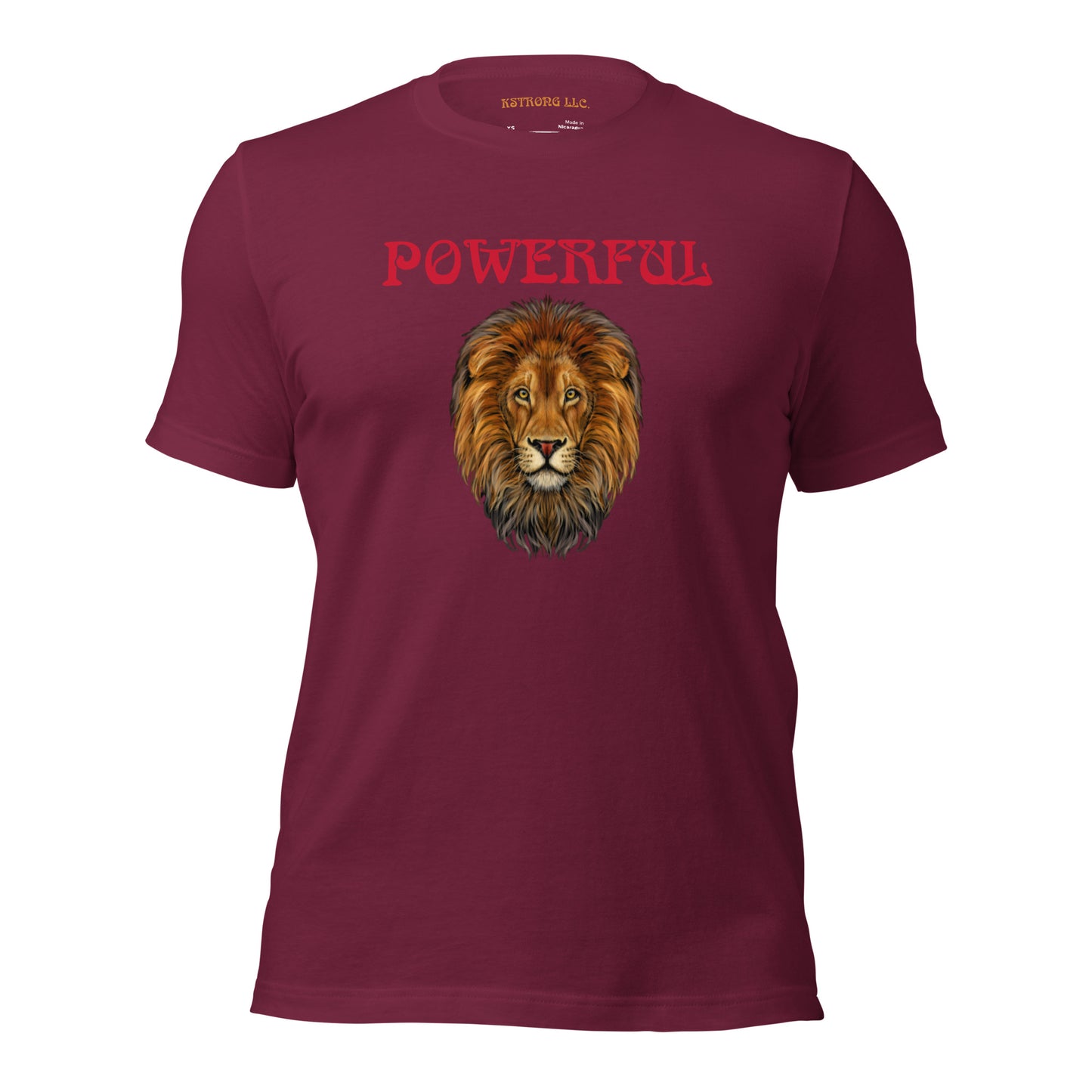 “POWERFUL”Unisex T-Shirt W/Red Font
