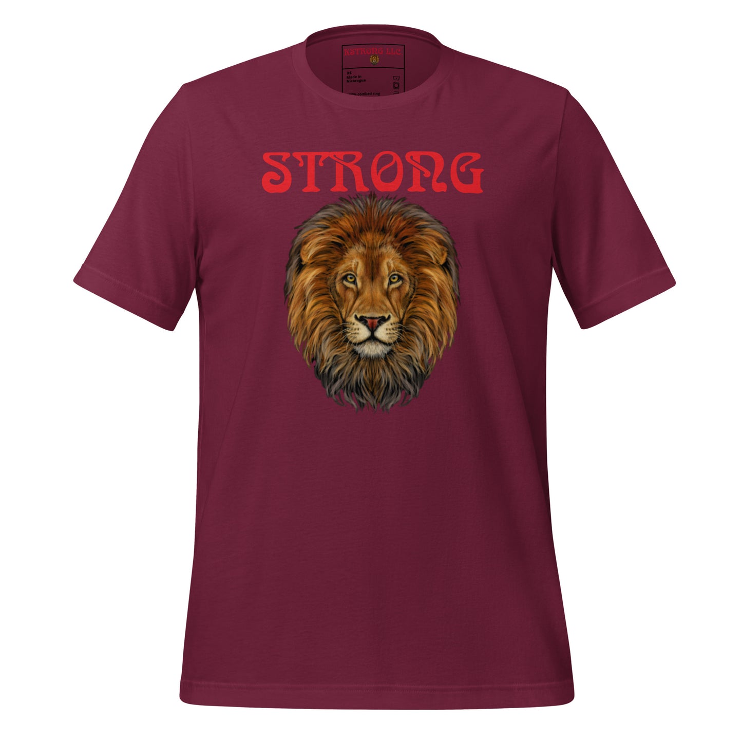 “STRONG”Unisex T-Shirt W/Back Double Red Font
