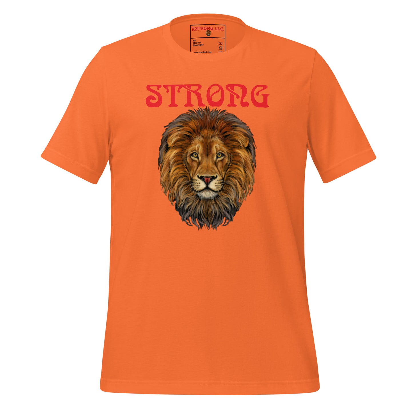 “STRONG”Unisex T-Shirt W/Back Double Red Font