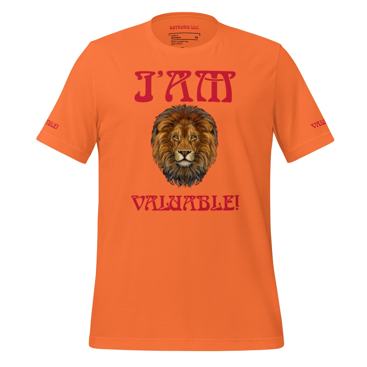 “I’AM VALUABLE!"Unisex T-Shirt W/Red Font