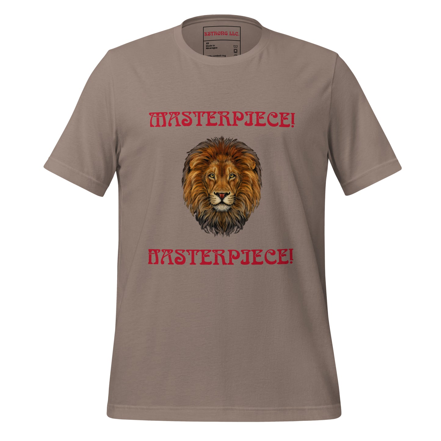 “MASTERPIECE!”Unisex T-Shirt W/Back Arch Red Font