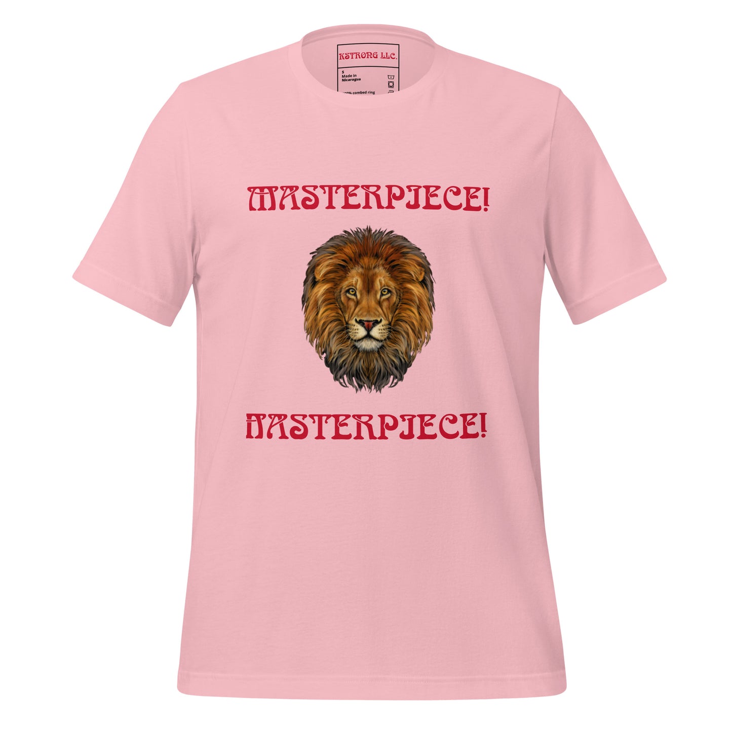 “MASTERPIECE!”Unisex T-Shirt W/Back Arch Red Font