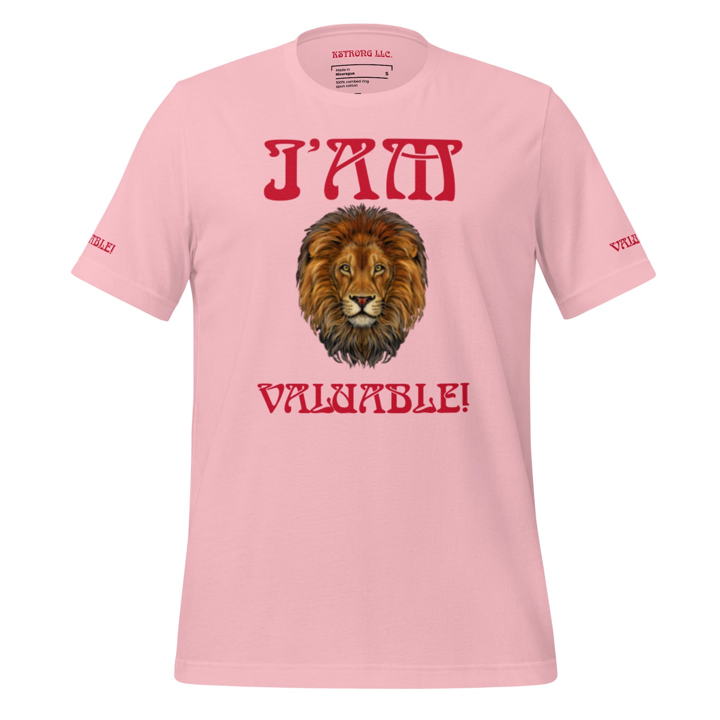“I’AM VALUABLE!"Unisex T-Shirt W/Red Font