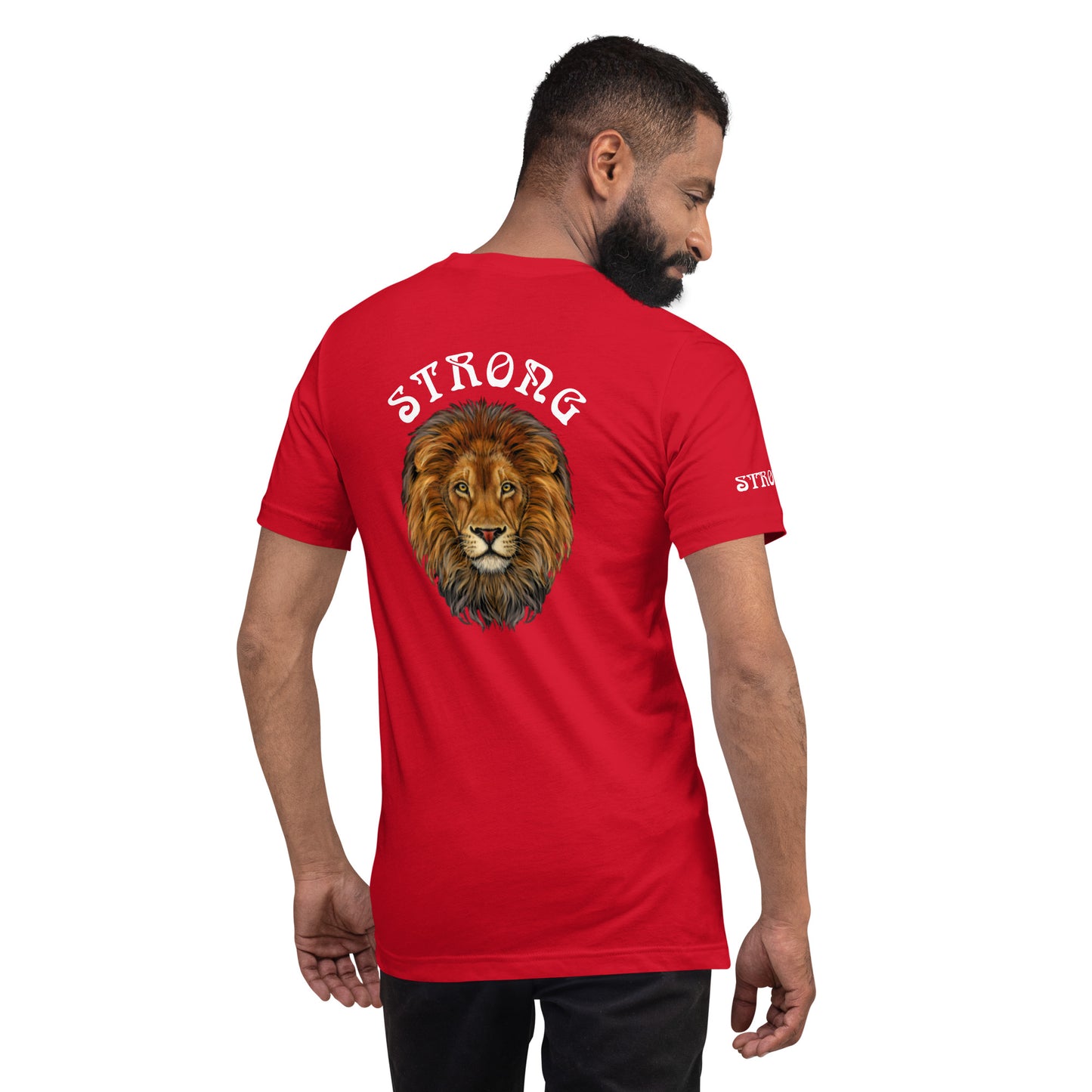 “STRONG”Men’s T-Shirt W/White Arch Font