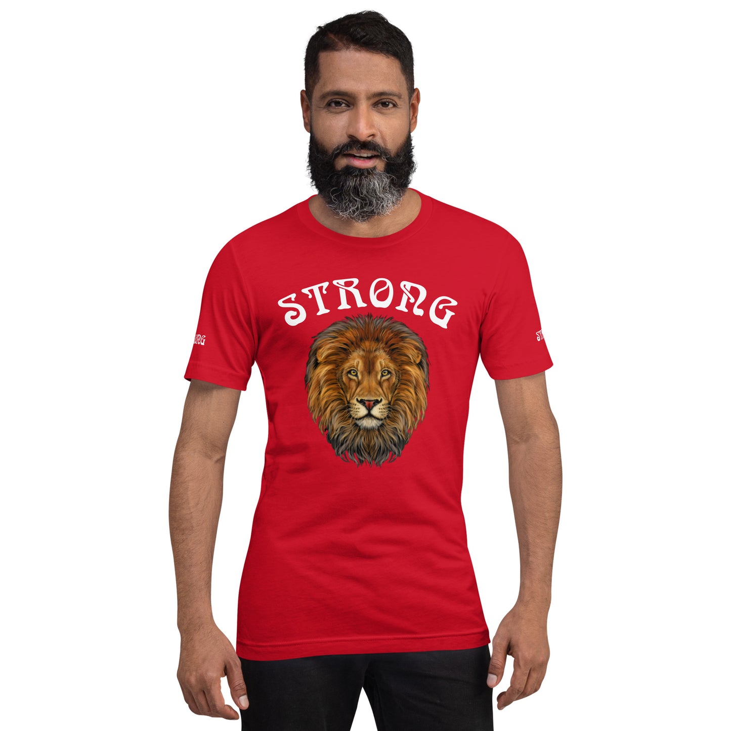 “STRONG”Men’s T-Shirt W/White Arch Font
